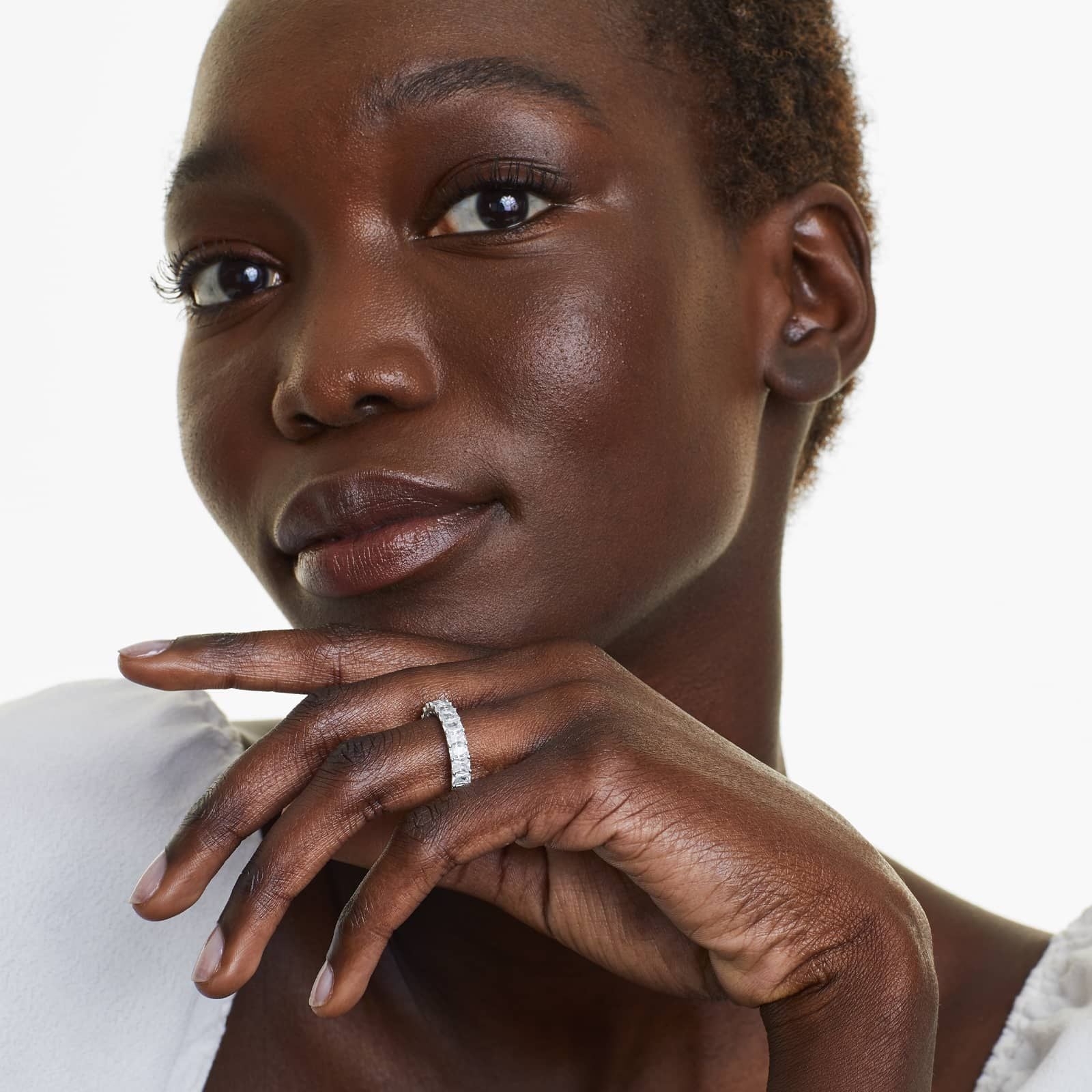 Radiant Cut Lab Grown Diamond Eternity Ring, EF Color, VS Clarity, IGI Certified