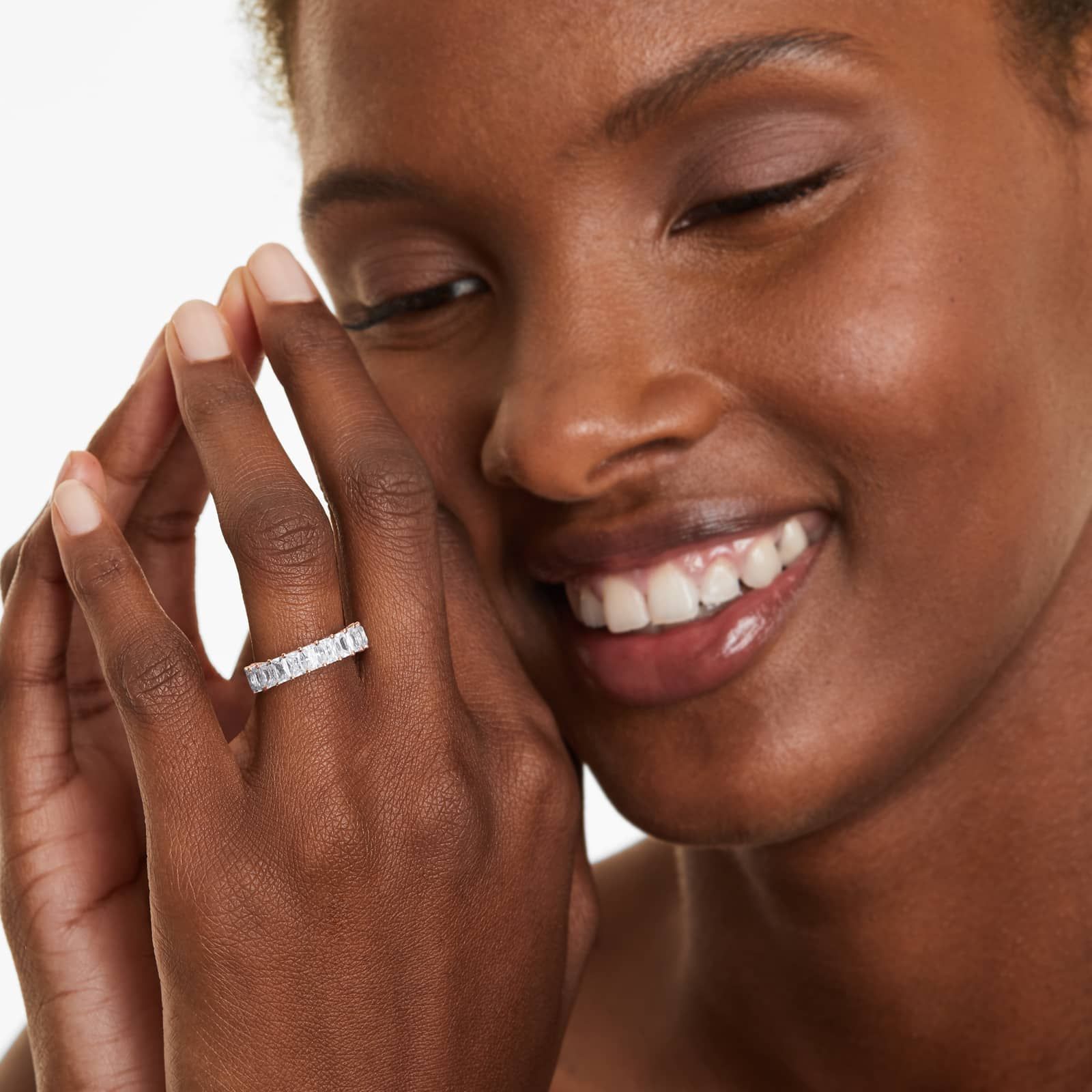 Radiant Cut Lab Grown Diamond Eternity Ring, EF Color, VS Clarity, IGI Certified