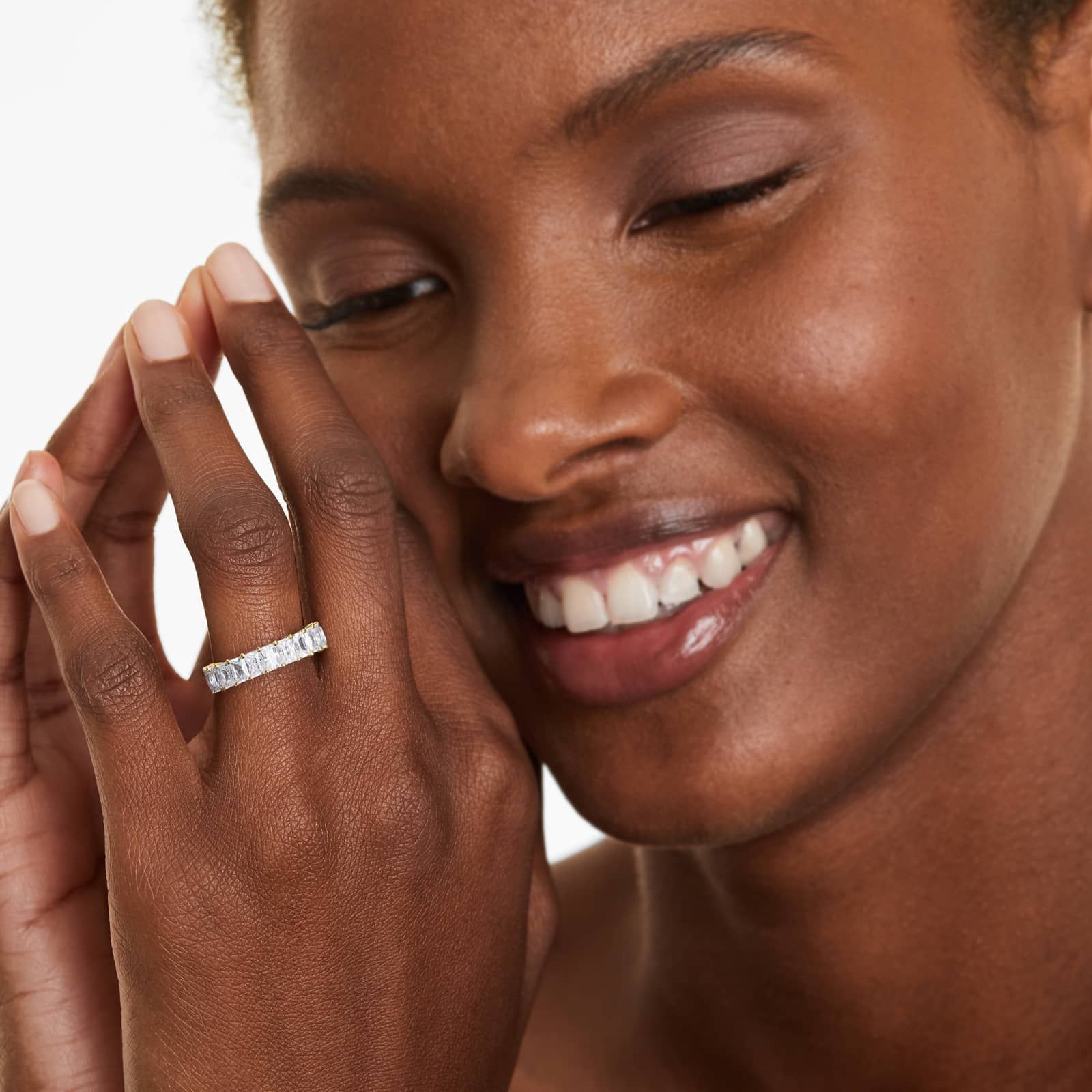 Radiant Cut Lab Grown Diamond Eternity Ring, EF Color, VS Clarity, IGI Certified