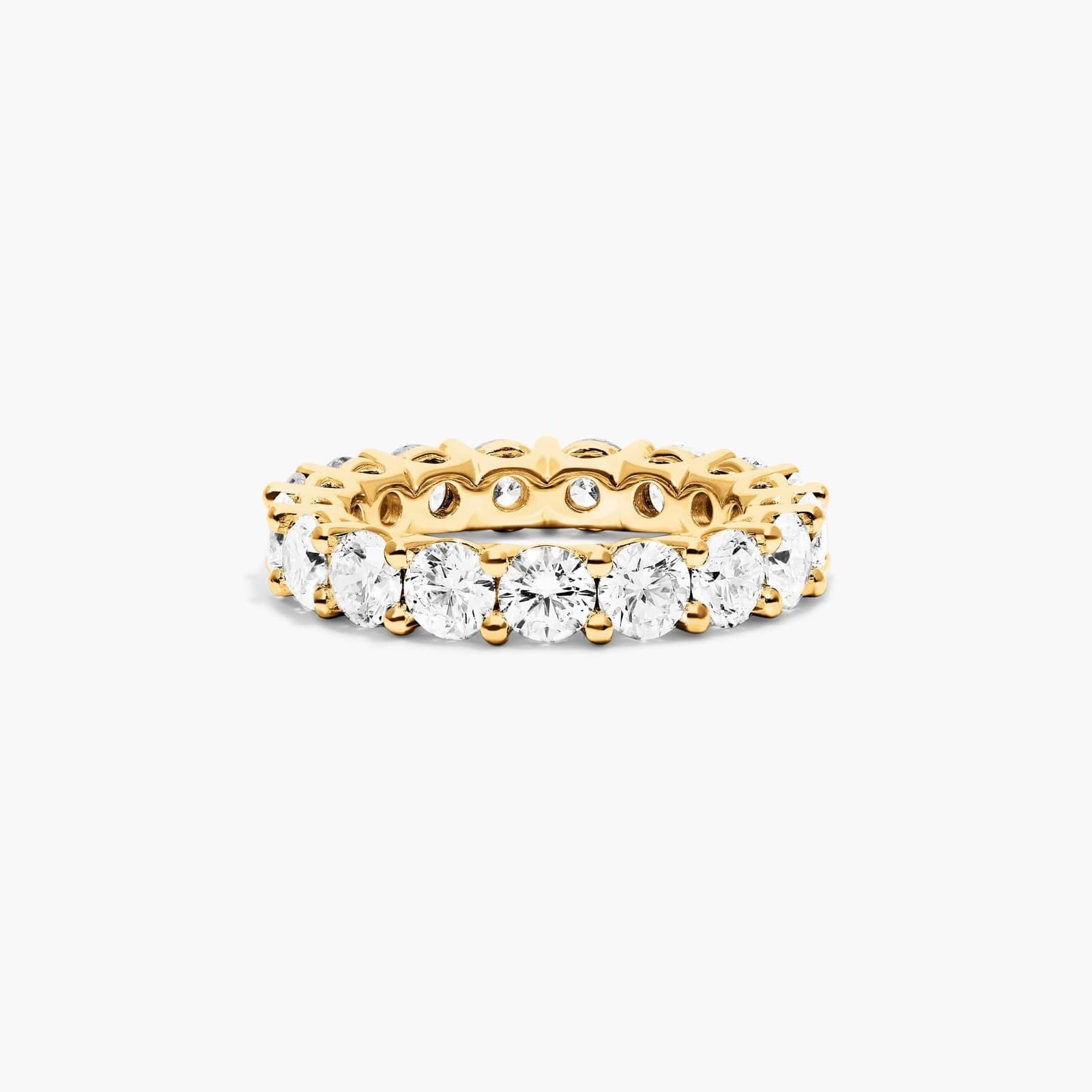 Low Dome Basket Lab Grown Diamond Eternity Ring, EF Color, VS clarity, IGI Certified