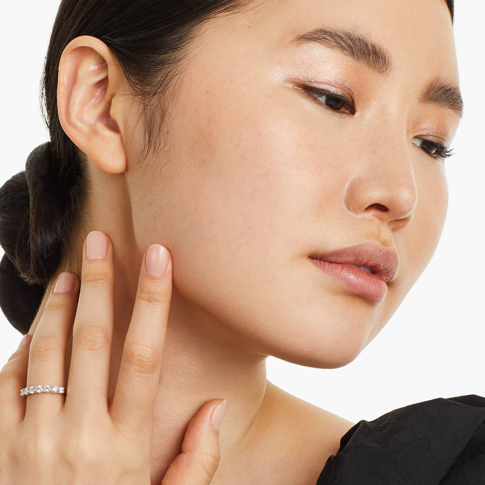 Seven Stone Low Dome Basket Lab Diamond Ring