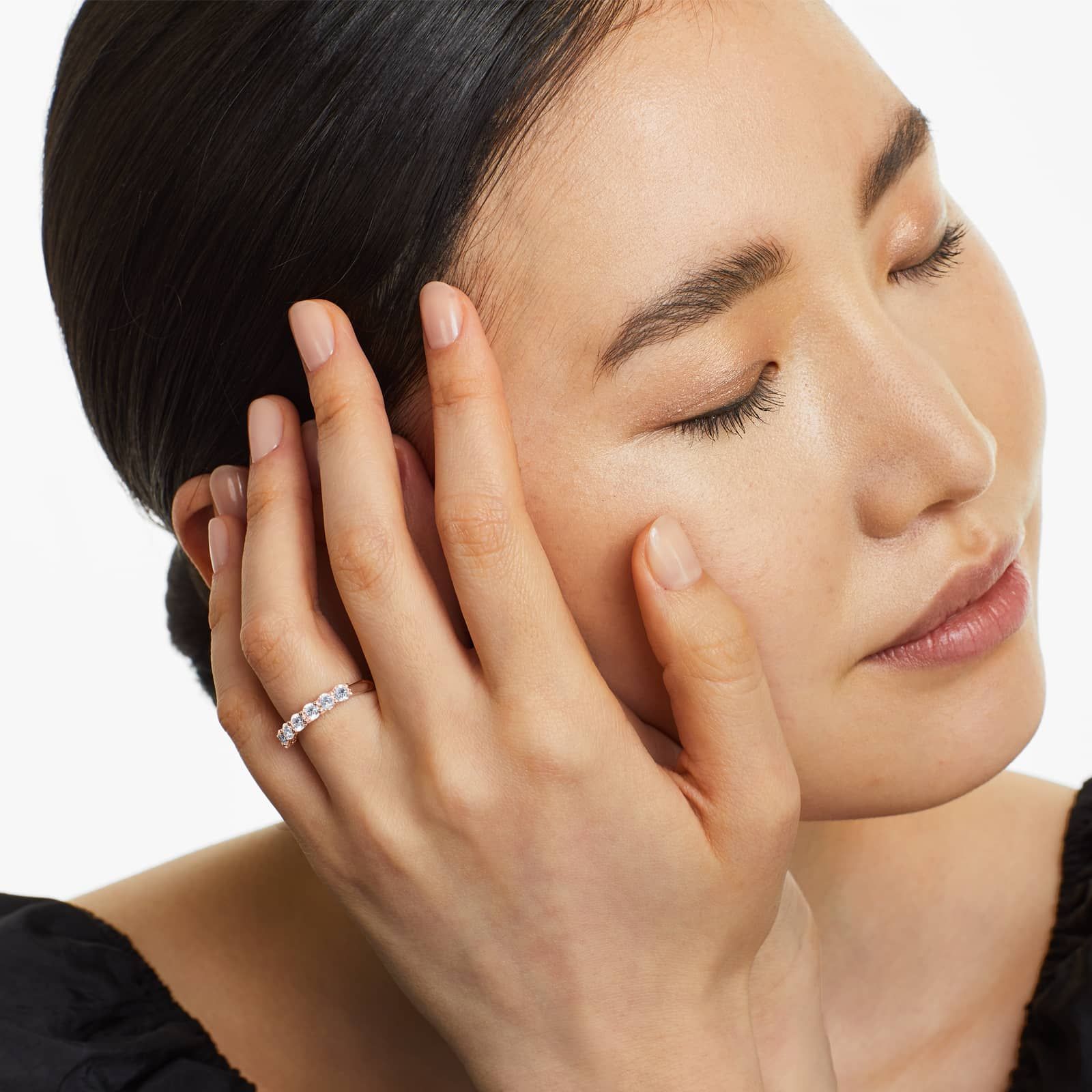 Seven Stone Low Dome Basket Lab Diamond Ring