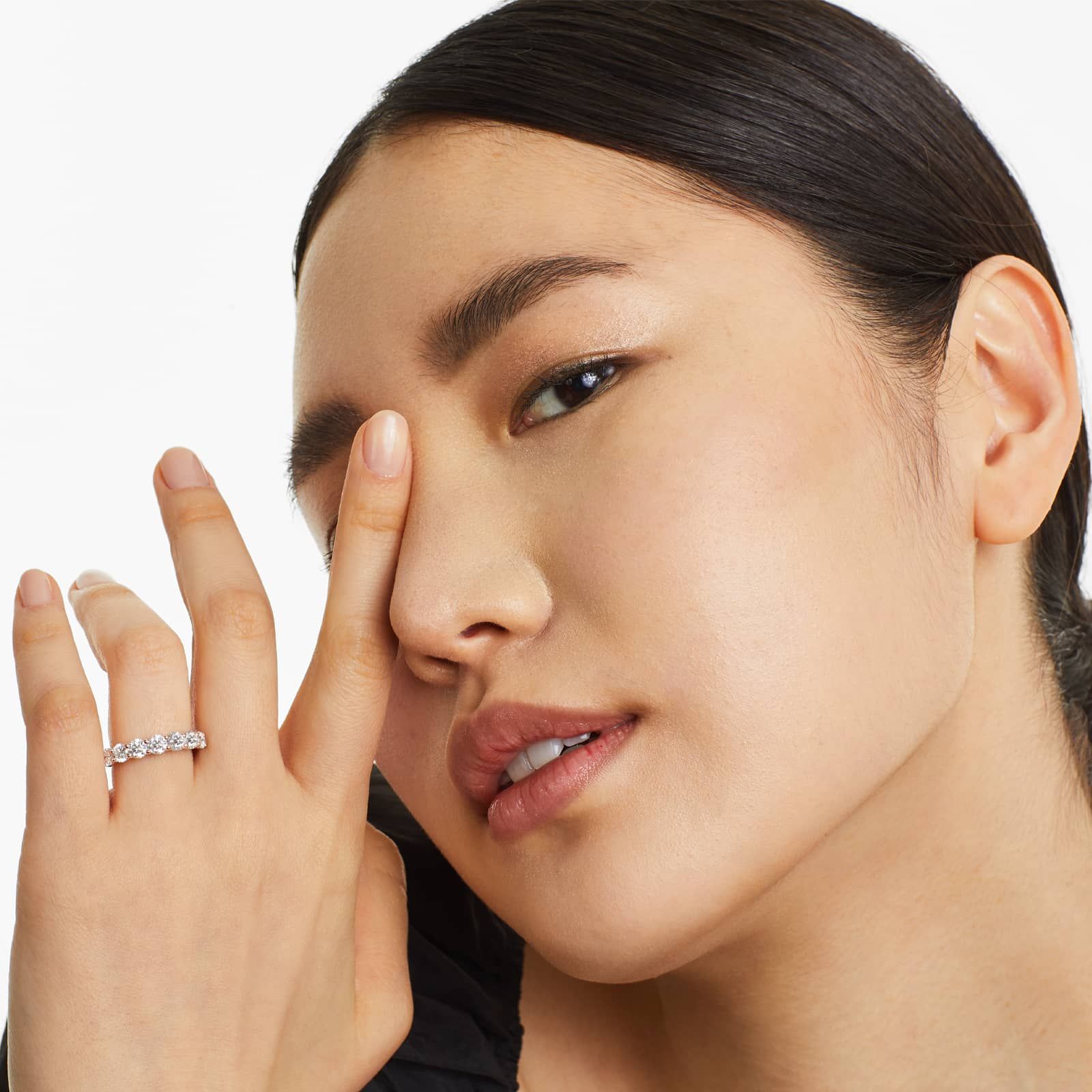 Seven Stone Low Dome Basket Lab Diamond Ring