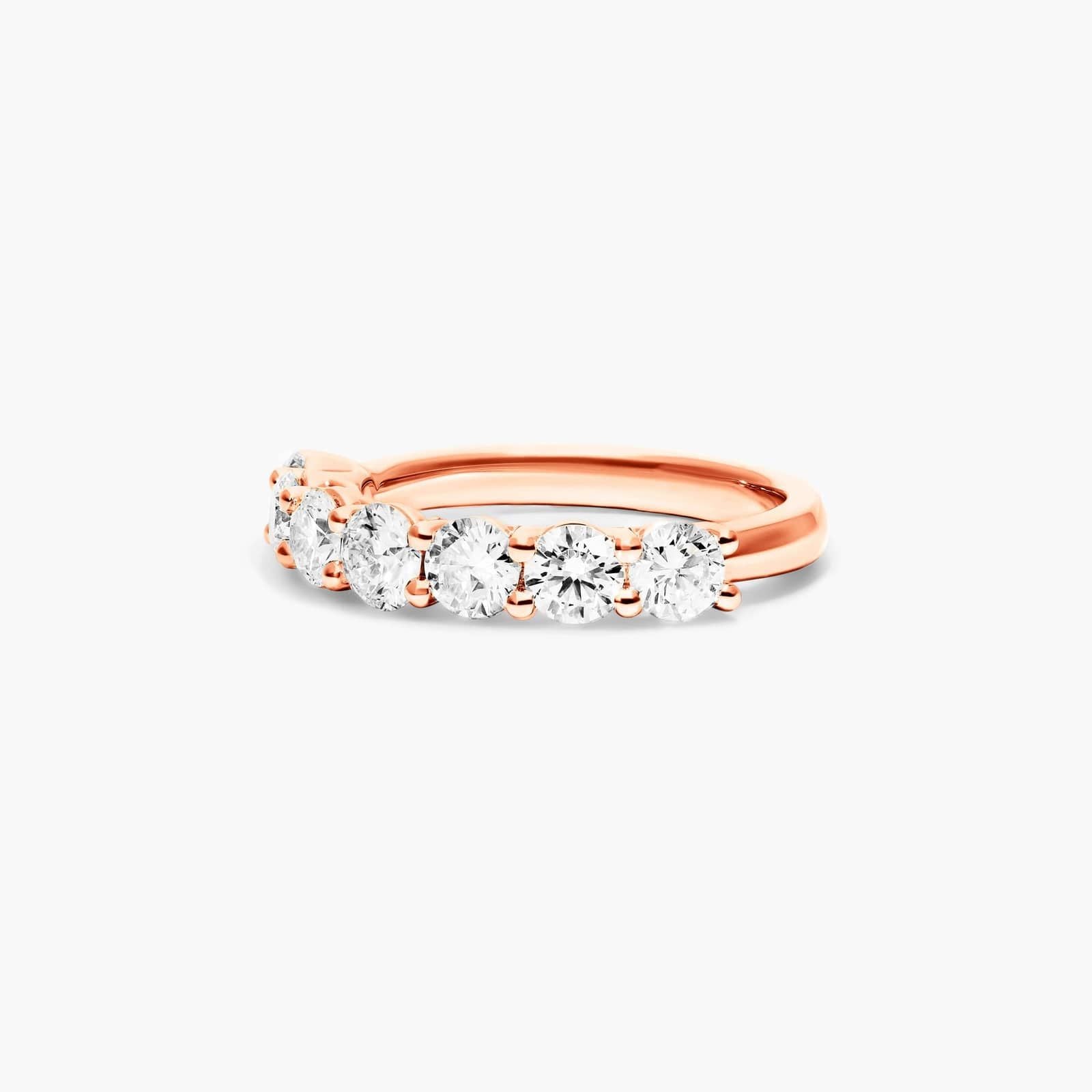 Seven Stone Low Dome Basket Lab Diamond Ring
