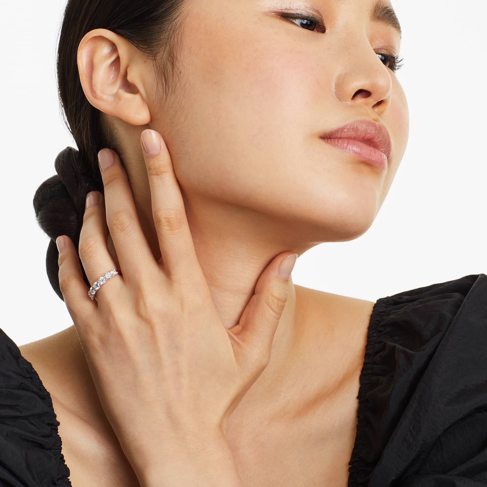 Seven Stone Low Dome Basket Lab Diamond Ring