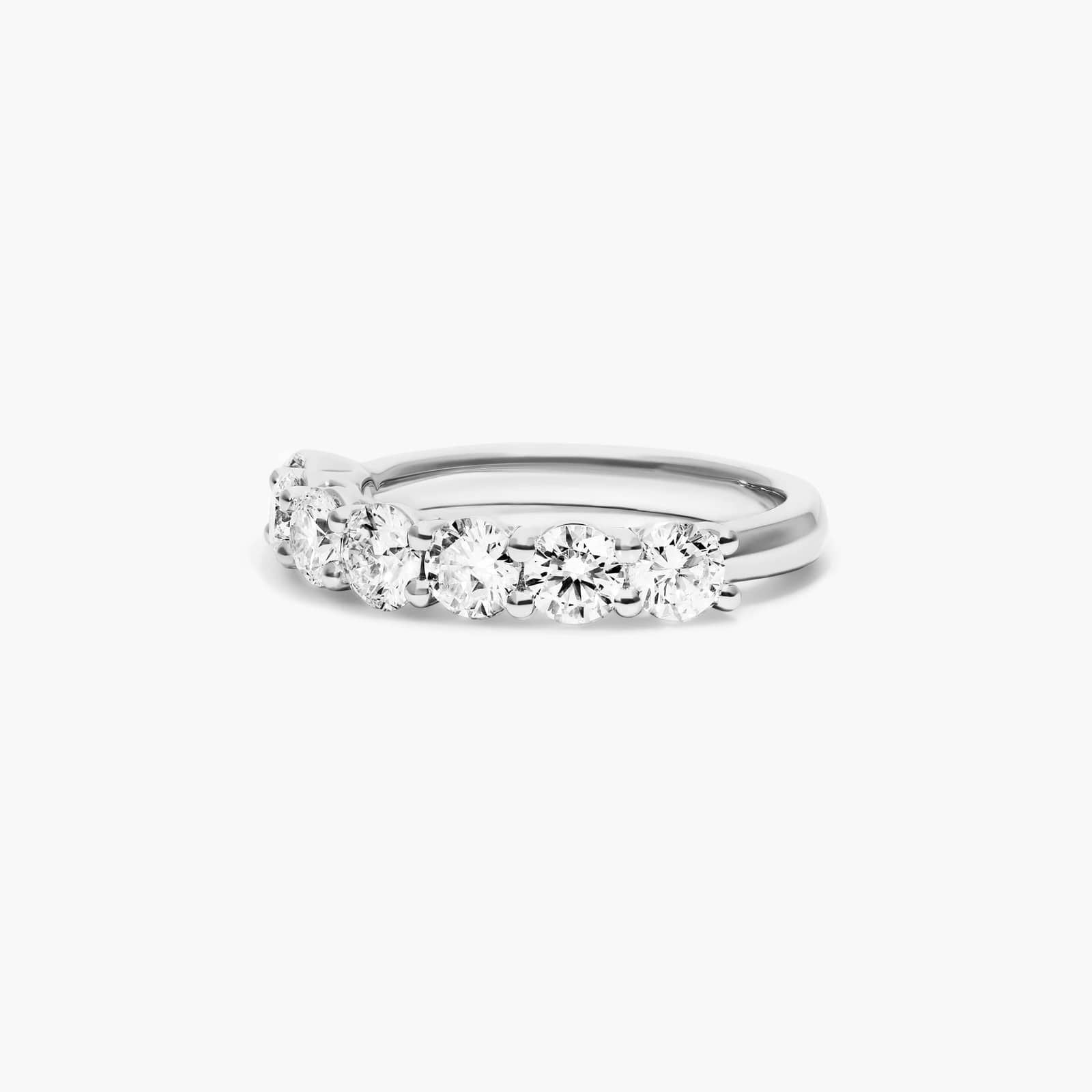 Seven Stone Low Dome Basket Lab Diamond Ring