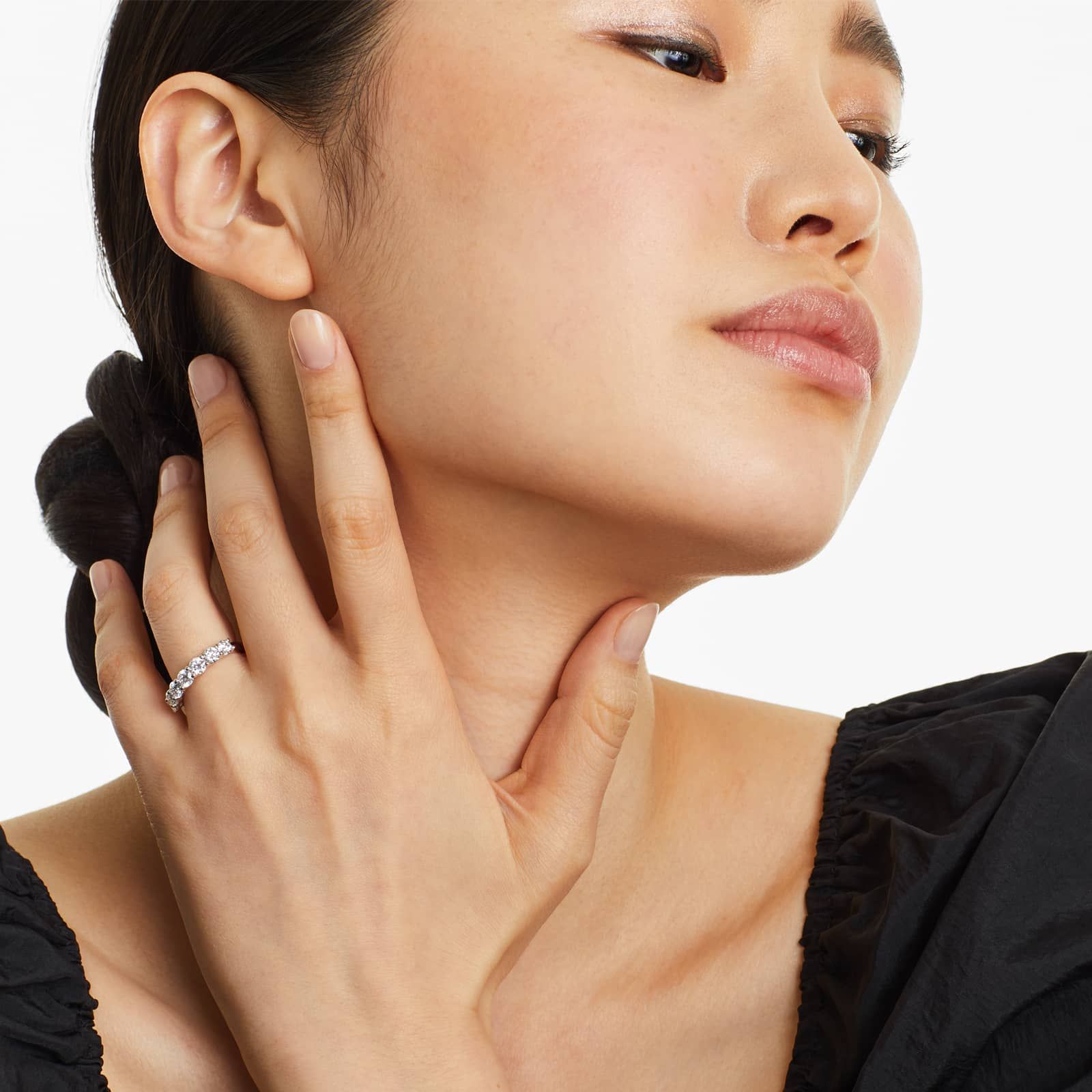 Seven Stone Low Dome Basket Lab Diamond Ring