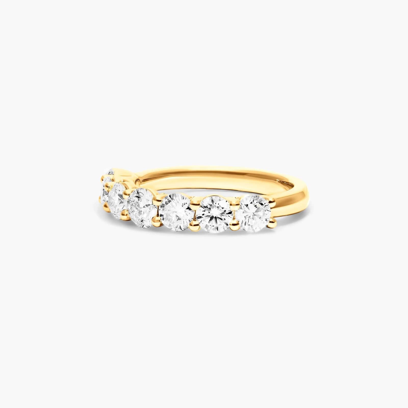 Seven Stone Low Dome Basket Lab Diamond Ring