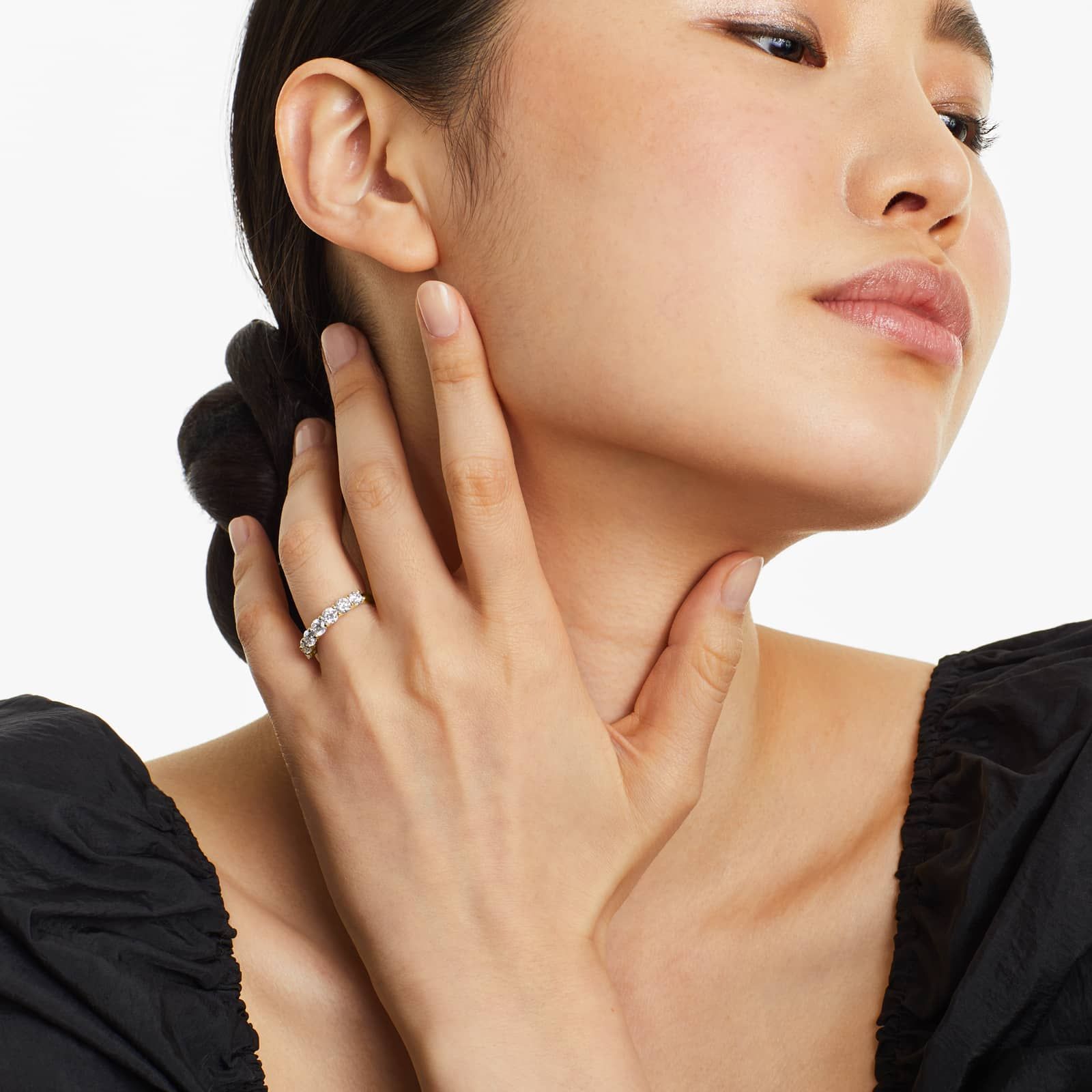 Seven Stone Low Dome Basket Lab Diamond Ring