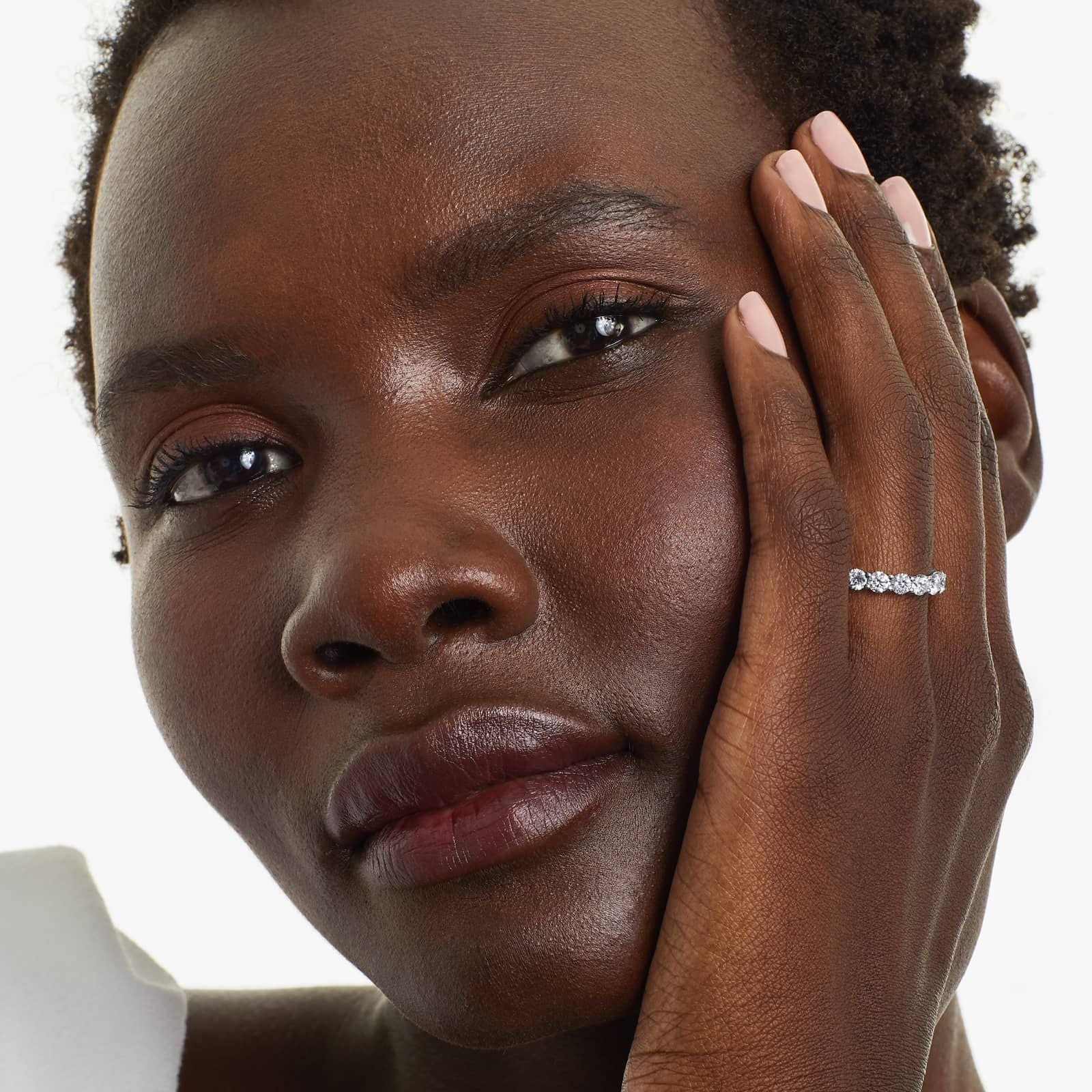 Round Lab Grown Diamond Trellis Eternity band, EF Color, VS Clarity, IGI Certified