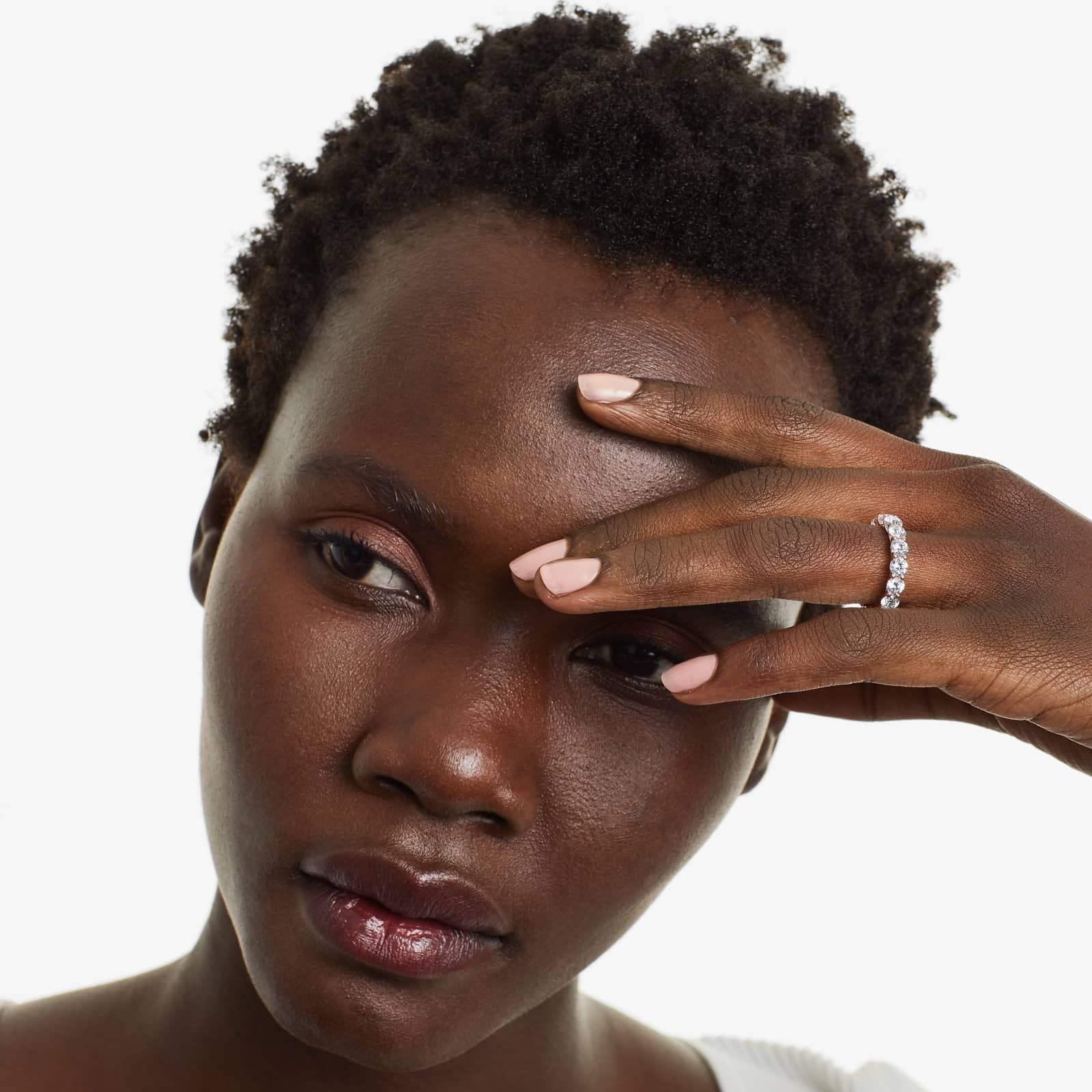 Round Lab Grown Diamond Trellis Eternity band, EF Color, VS Clarity, IGI Certified