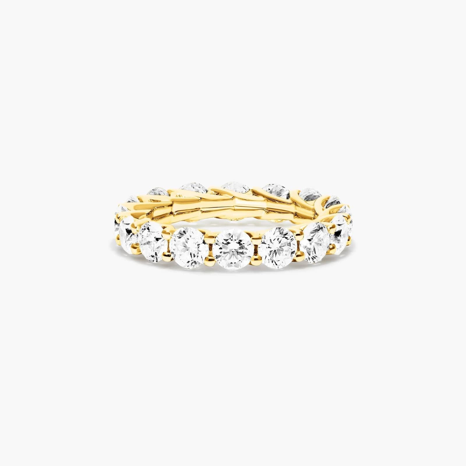 Round Lab Grown Diamond Trellis Eternity band, EF Color, VS Clarity, IGI Certified
