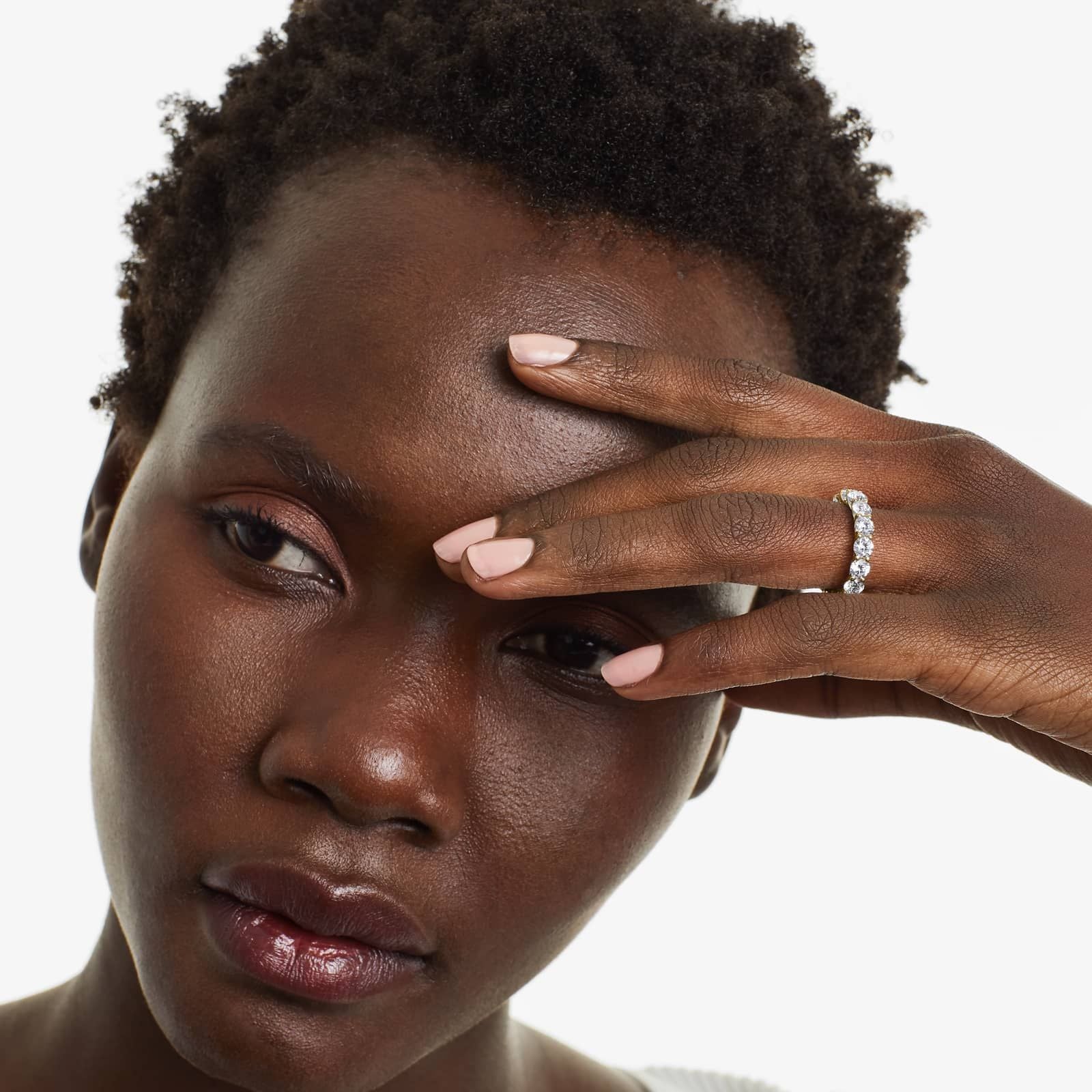 Round Lab Grown Diamond Trellis Eternity band, EF Color, VS Clarity, IGI Certified