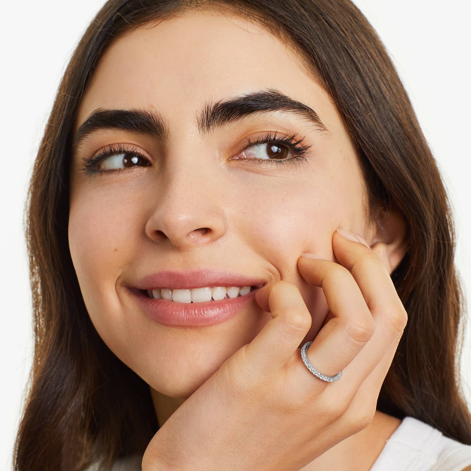 French Pavé Round Lab Grown Diamond Eternity Band | EF Color, VS Clarity | IGI Certified | 1.00tcw – 3.00tcw | 14k/18k Gold