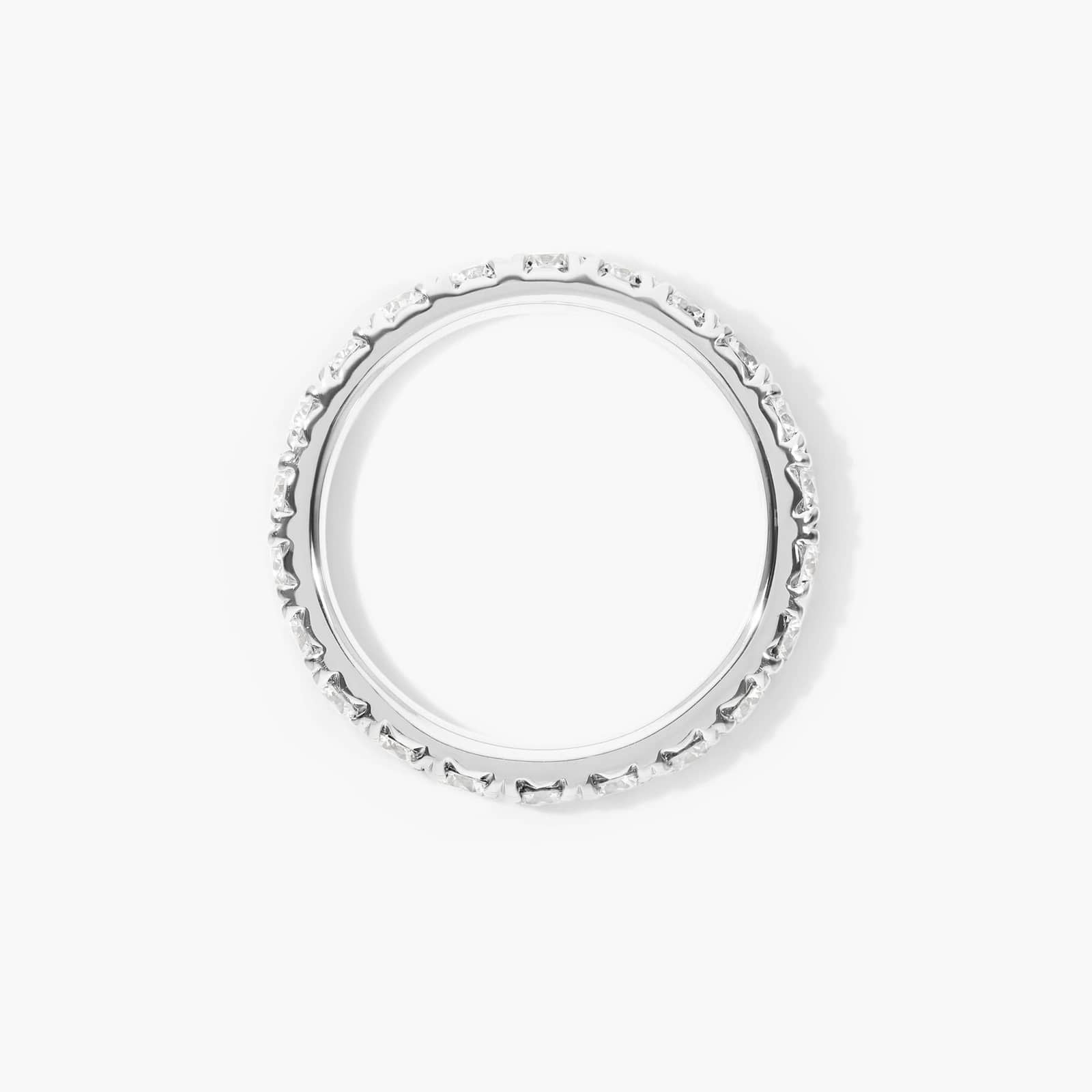 French Pavé Lab Grown Diamond Eternity Ring, EF Color, VS Clarity, IGI Certified