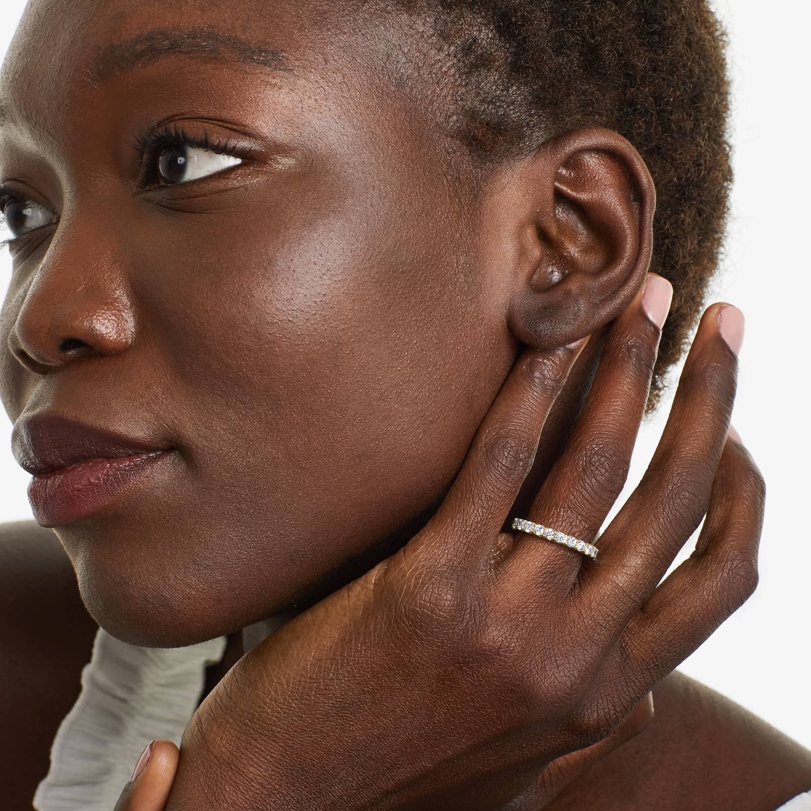 French Pavé Round Lab Grown Diamond Eternity Band | EF Color, VS Clarity | IGI Certified | 1.00tcw – 3.00tcw | 14k/18k Gold