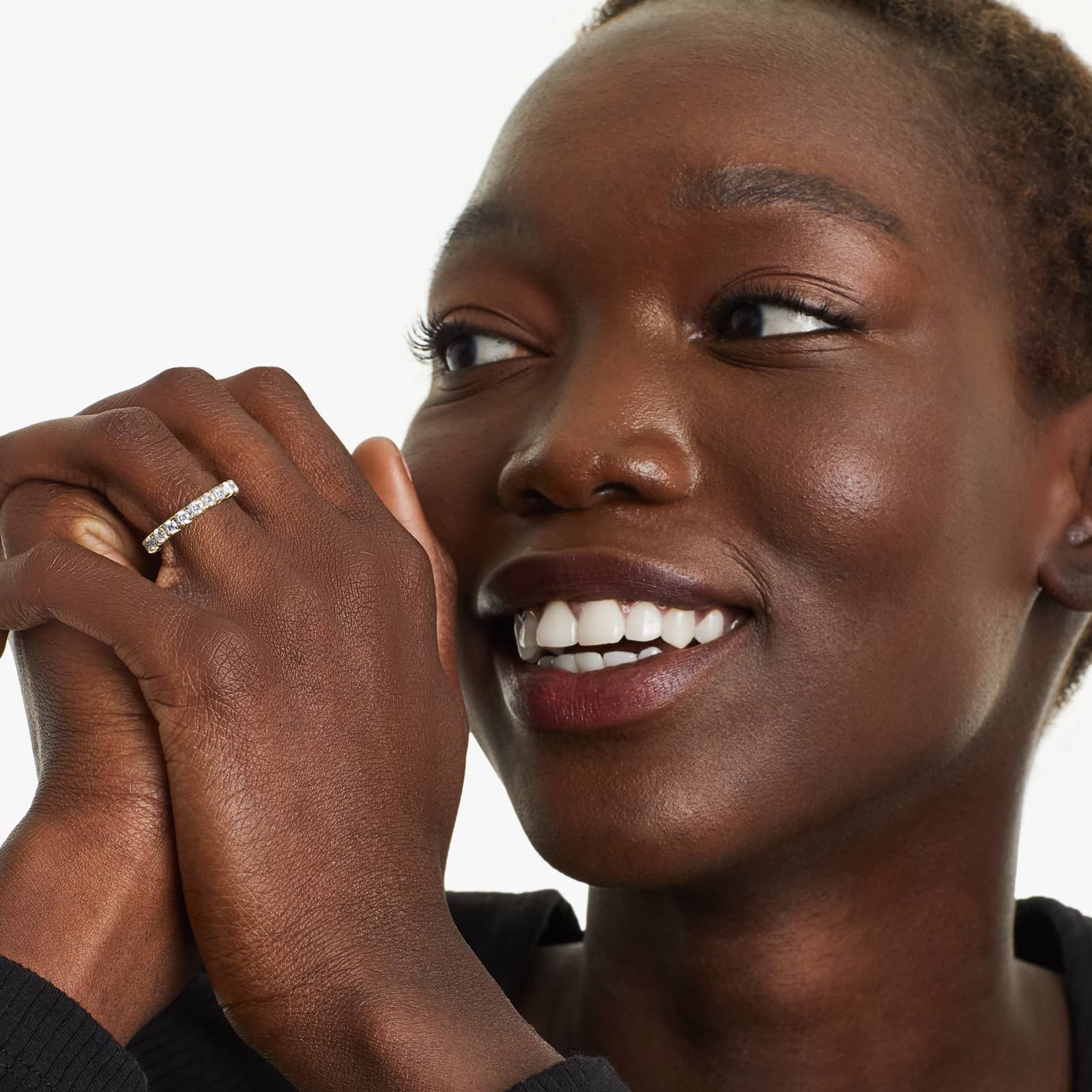 French Pavé Round Lab Grown Diamond Eternity Band | EF Color, VS Clarity | IGI Certified | 1.00tcw – 3.00tcw | 14k/18k Gold