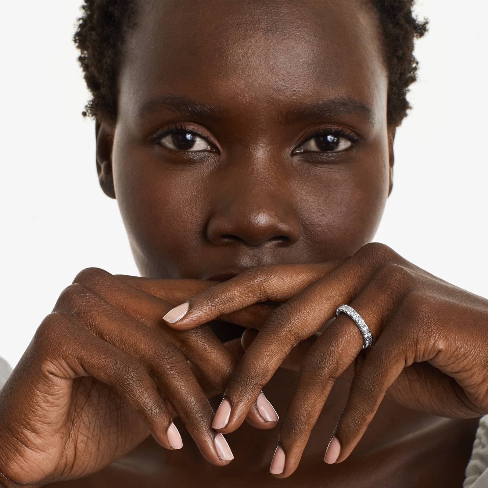 French Pavé Round Lab Grown Diamond Eternity Band | EF Color, VS Clarity | IGI Certified | 1.00tcw – 3.00tcw | 14k/18k Gold