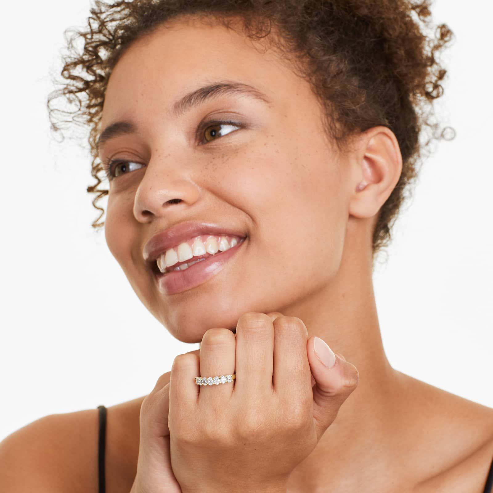 Seven Stone Oval Shape Lab Grown Diamond Ring