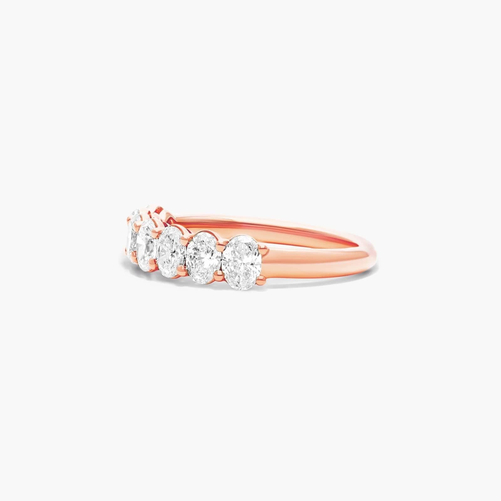 Seven Stone Oval Shape Lab Grown Diamond Ring