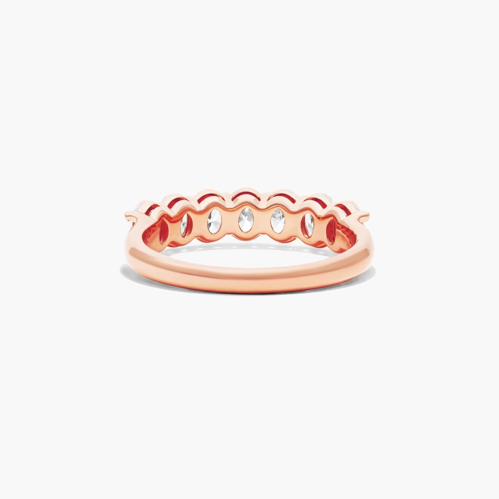 Seven Stone Oval Shape Lab Grown Diamond Ring