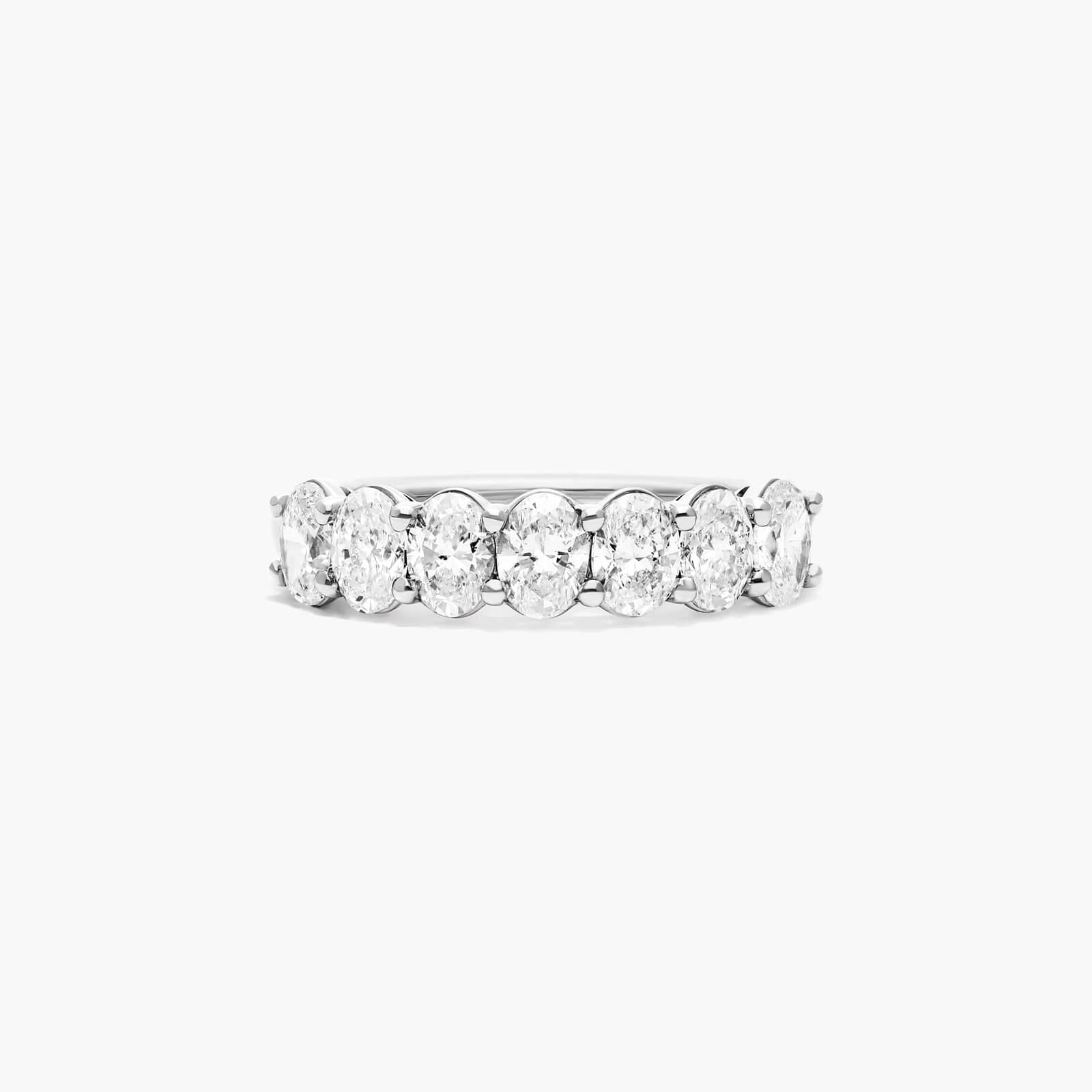 Seven Stone Oval Shape Lab Grown Diamond Ring