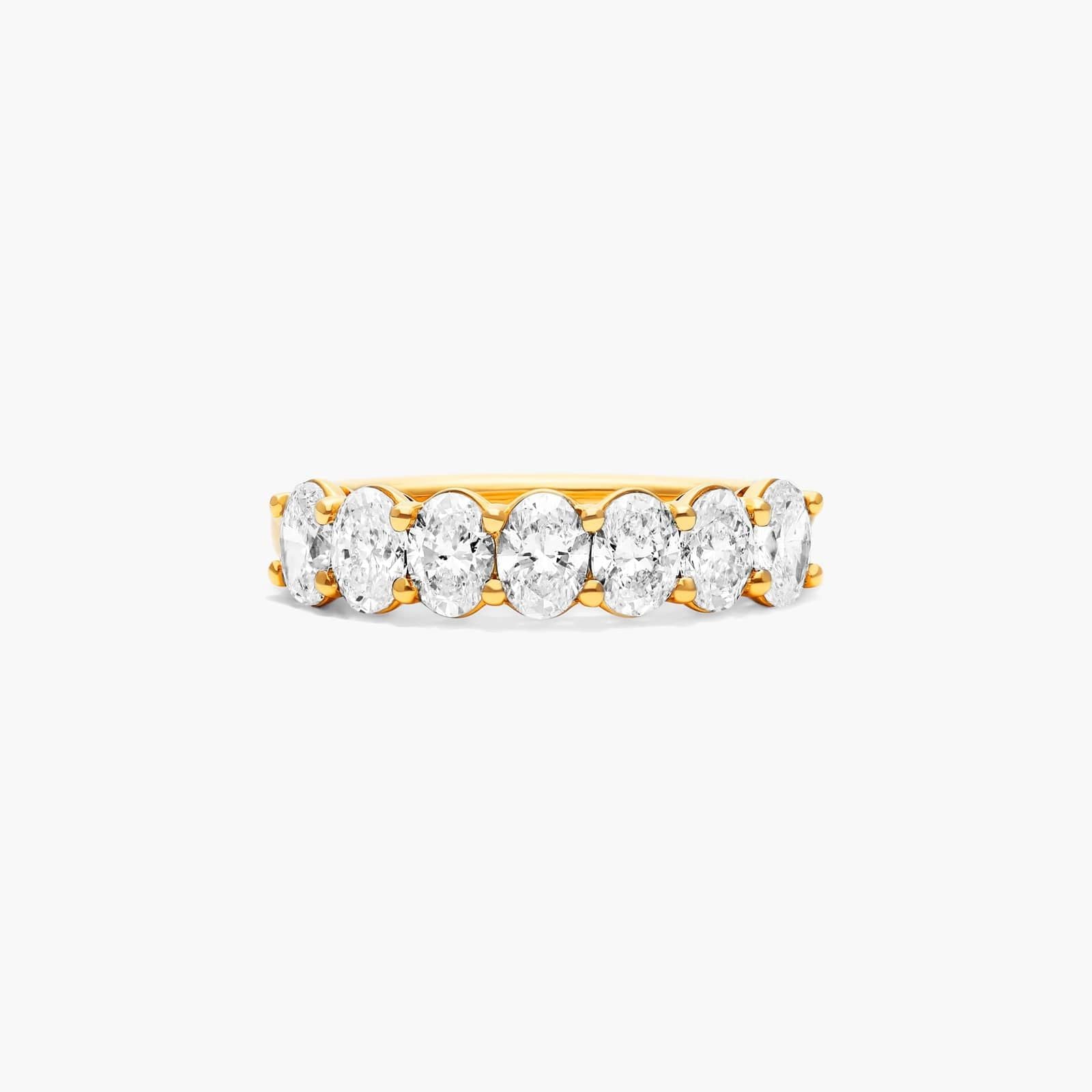 Seven Stone Oval Shape Lab Grown Diamond Ring