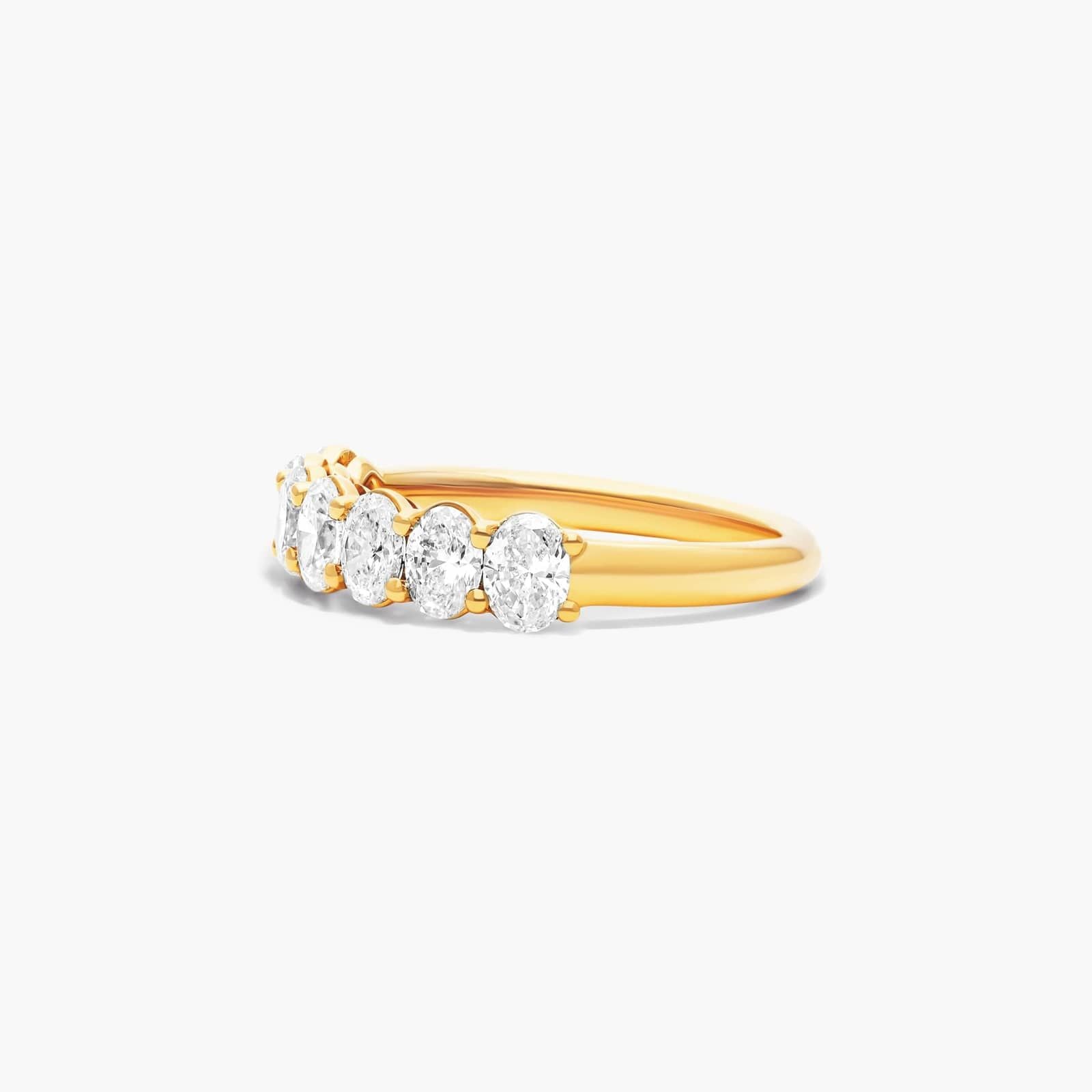 Seven Stone Oval Shape Lab Grown Diamond Ring