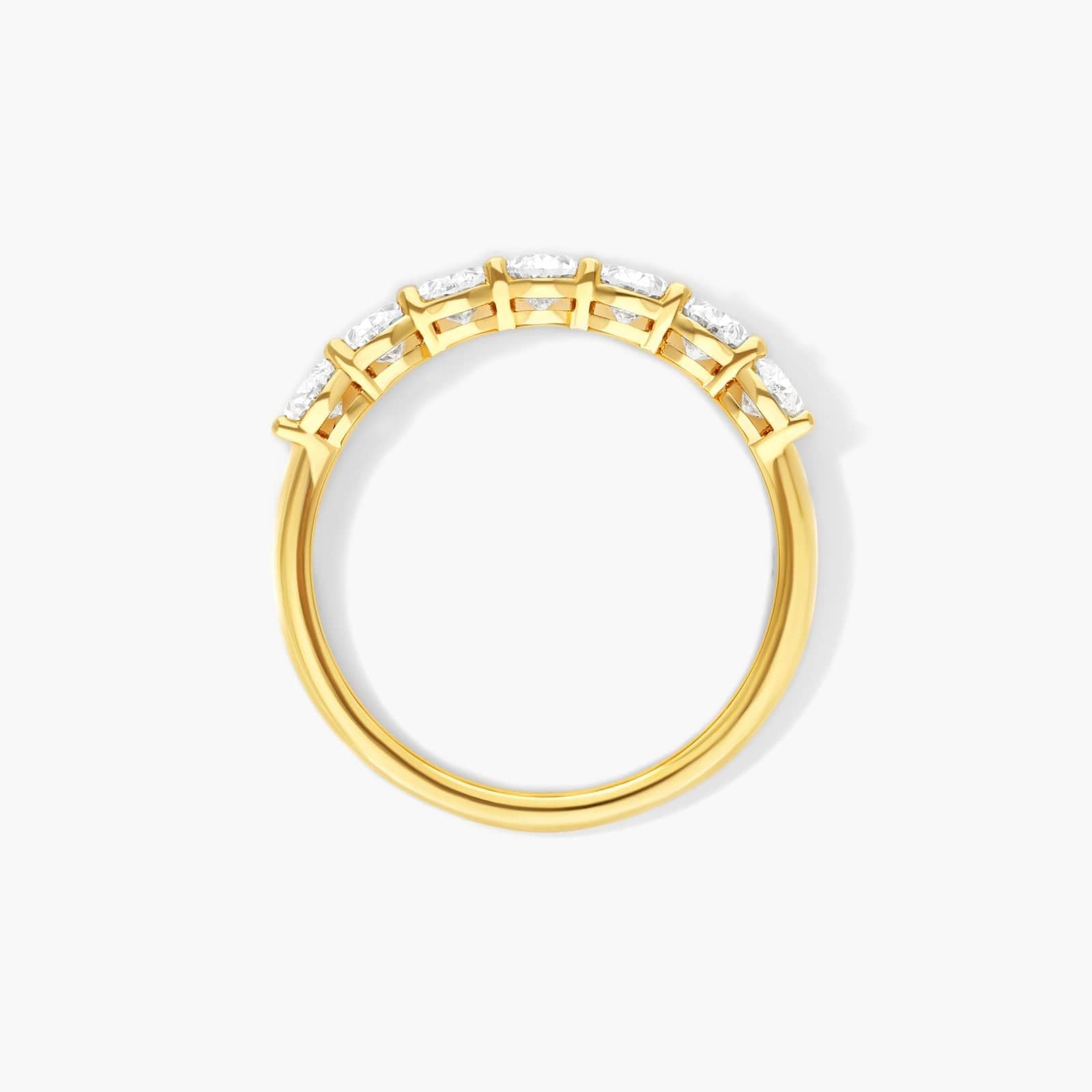 Seven Stone Oval Shape Lab Grown Diamond Ring