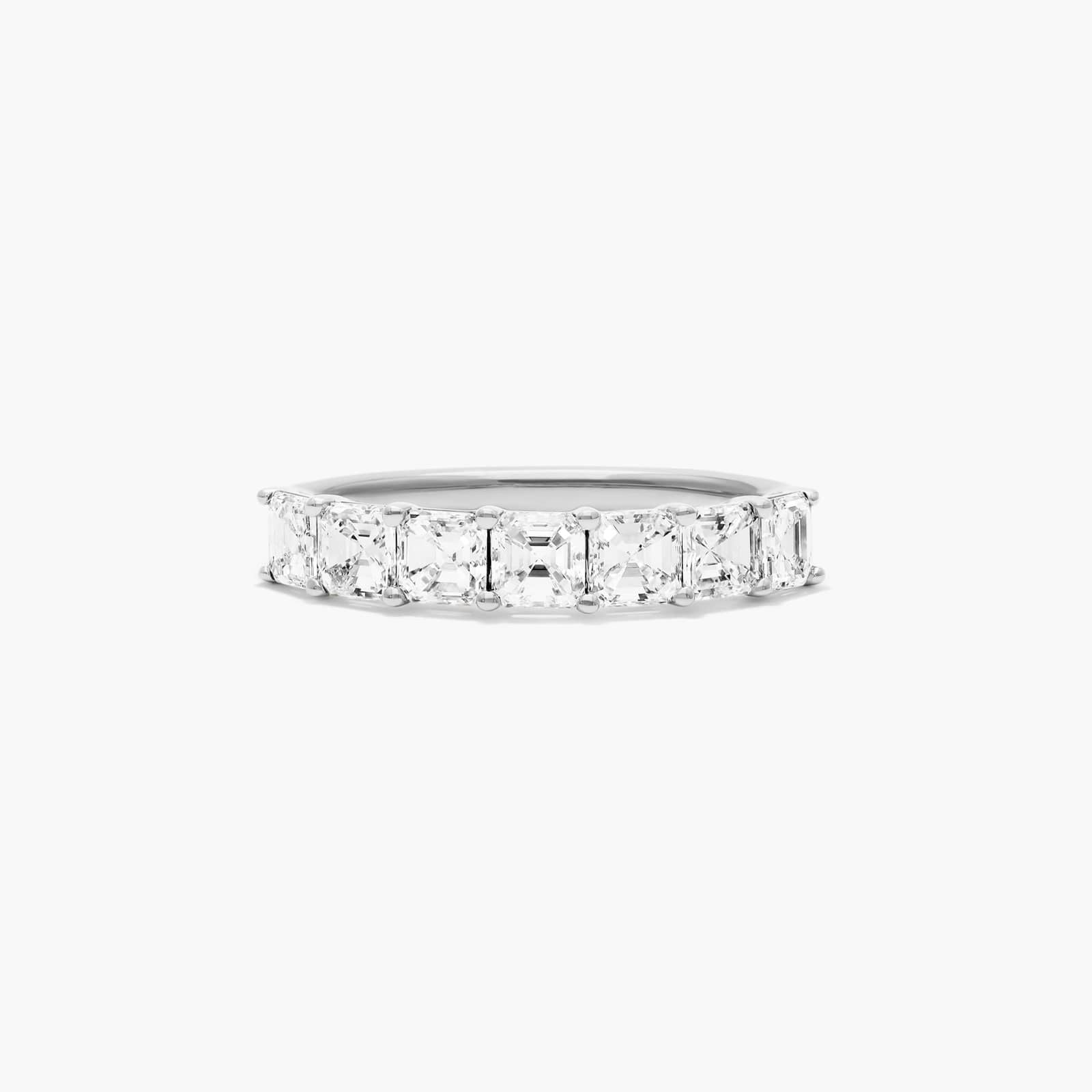 Seven Stone Asscher Cut Diamond Ring