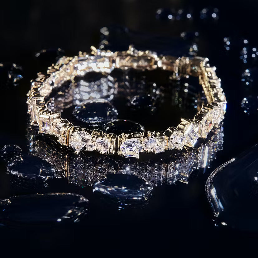 Multi Lab Grown Diamond Unity Bracelet, EF Color, VS Clarity, IGI Certificate