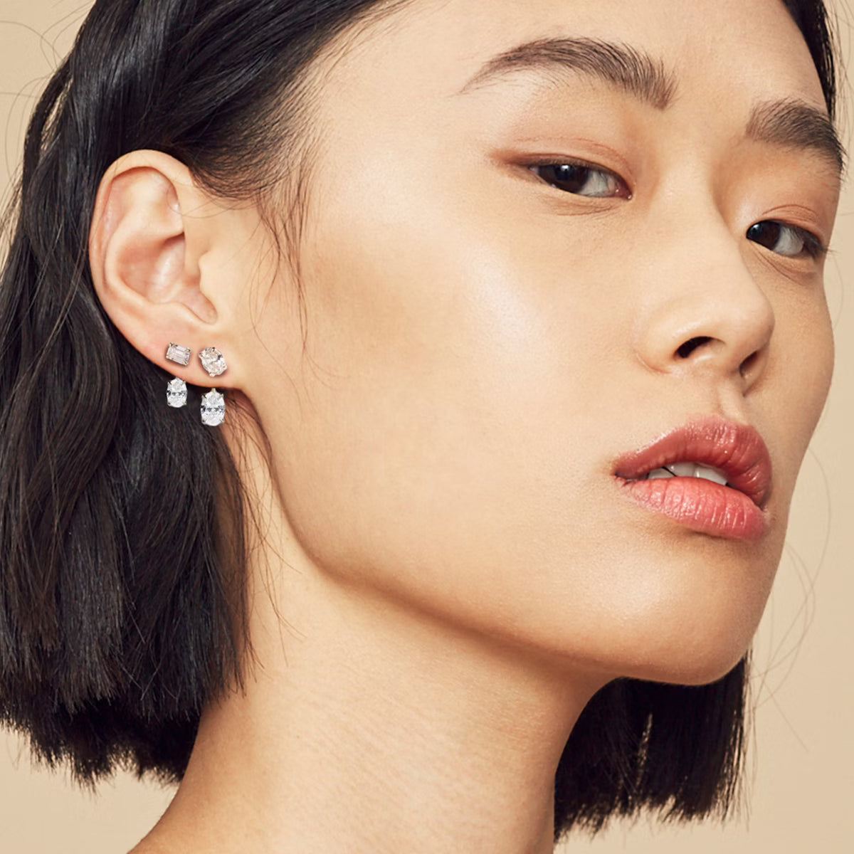 2.00ct Lab Grown Diamond Solitaire Stud & Drop Ear Jacket |IGI Certified