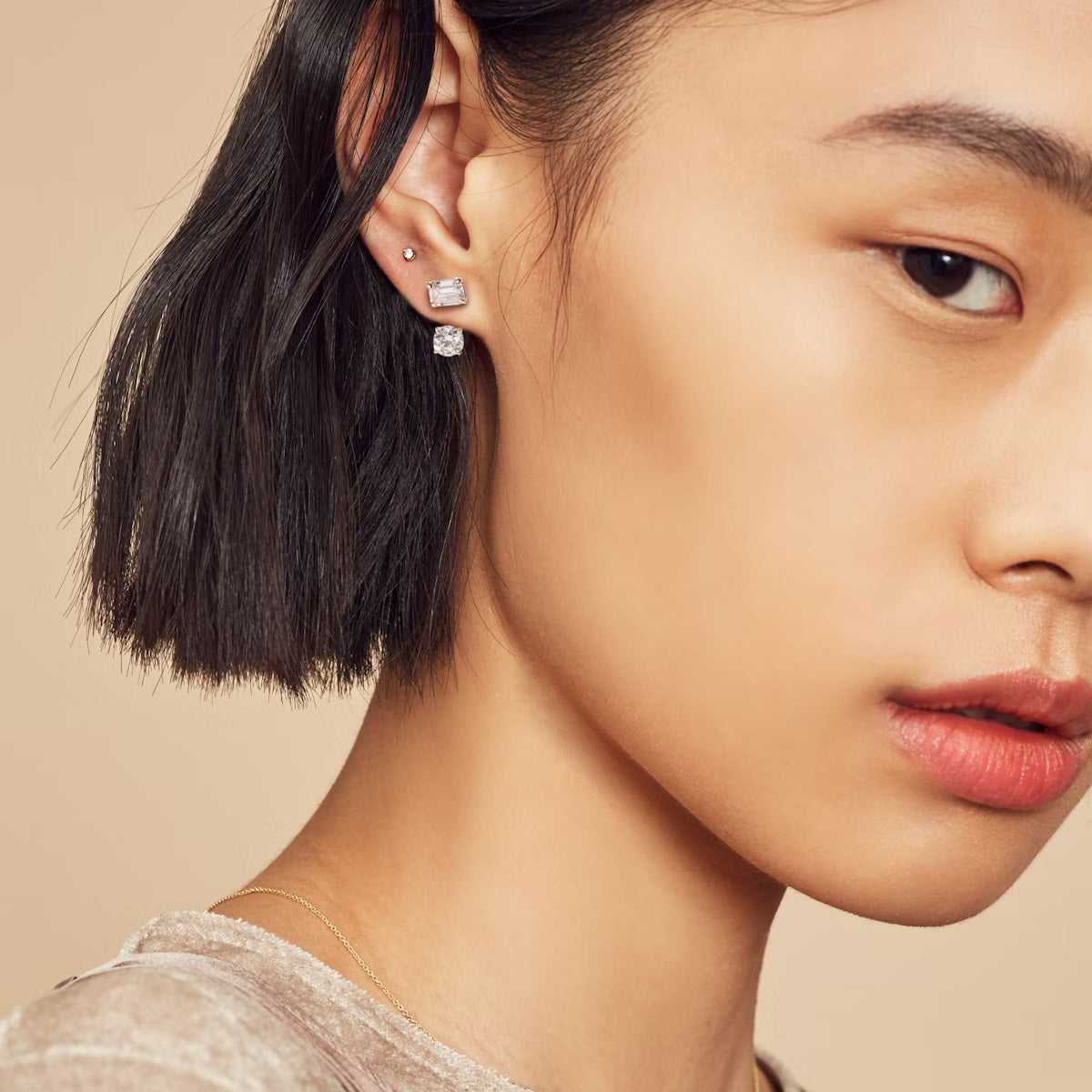 2.00ct Lab Grown Diamond Solitaire Stud & Drop Ear Jacket |IGI Certified