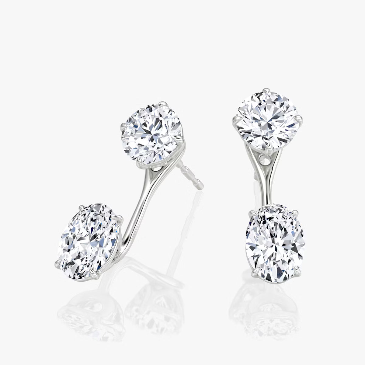 2.00ct Lab Grown Diamond Solitaire Stud & Drop Ear Jacket |IGI Certified