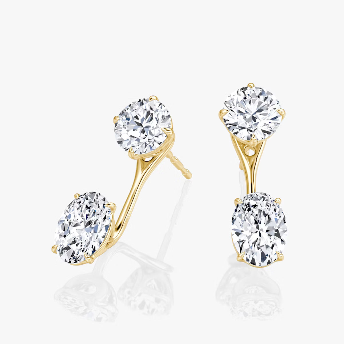2.00ct Lab Grown Diamond Solitaire Stud & Drop Ear Jacket |IGI Certified