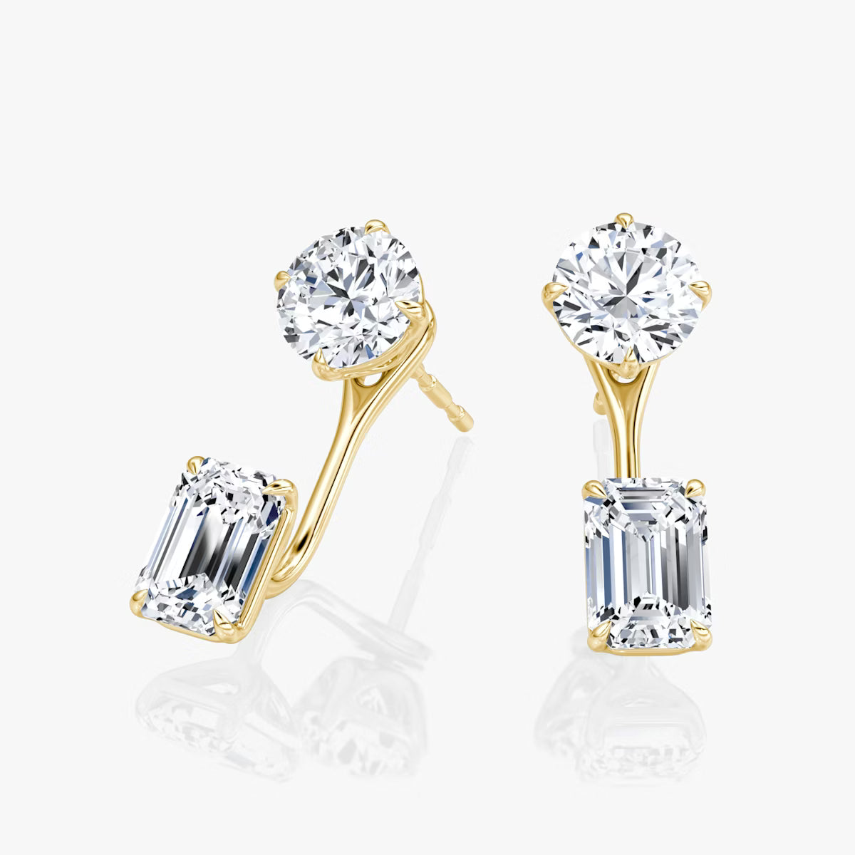 2.00ct Lab Grown Diamond Solitaire Stud & Drop Ear Jacket |IGI Certified