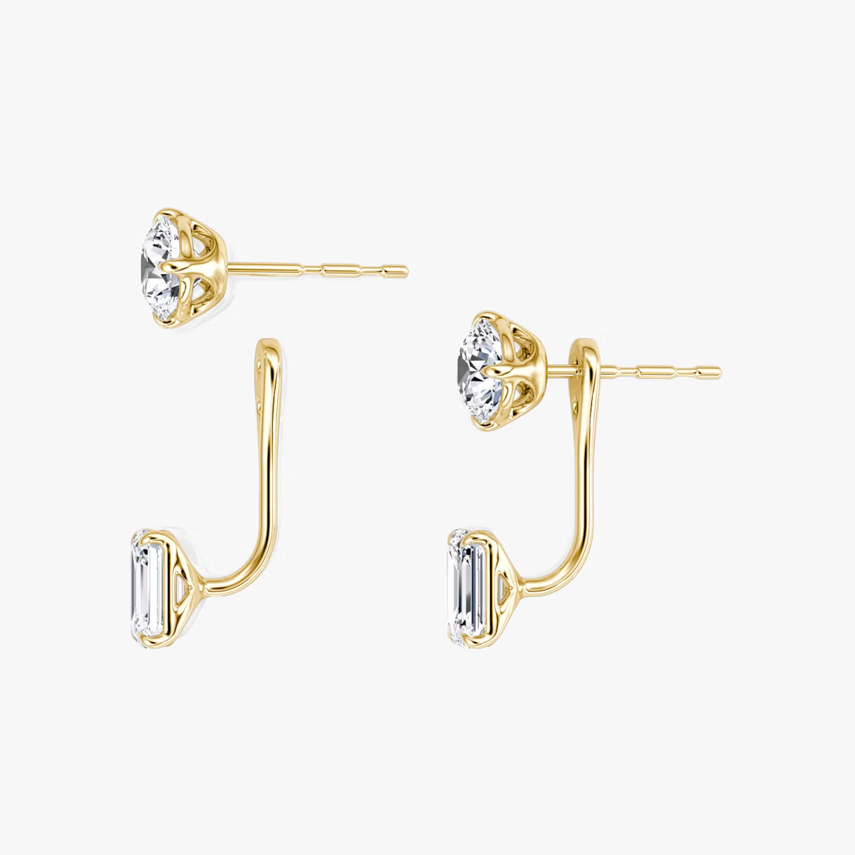 2.00ct Lab Grown Diamond Solitaire Stud & Drop Ear Jacket |IGI Certified