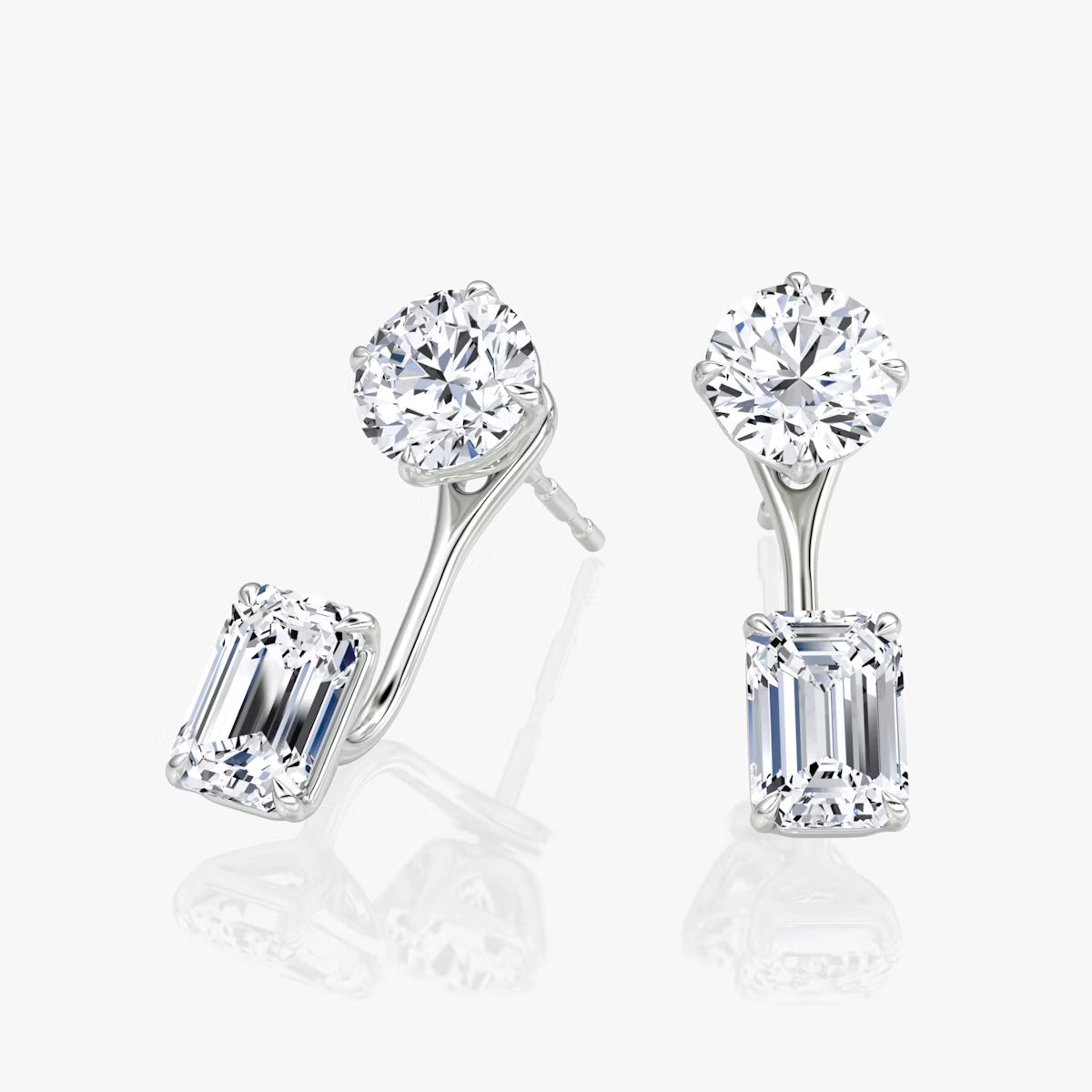 2.00ct Lab Grown Diamond Solitaire Stud & Drop Ear Jacket |IGI Certified