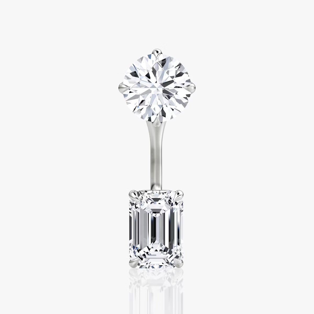 2.00ct Lab Grown Diamond Solitaire Stud & Drop Ear Jacket |IGI Certified