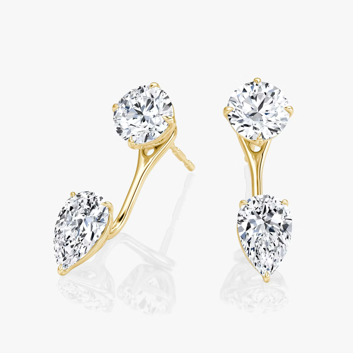 2.00ct Lab Grown Diamond Solitaire Stud & Drop Ear Jacket |IGI Certified