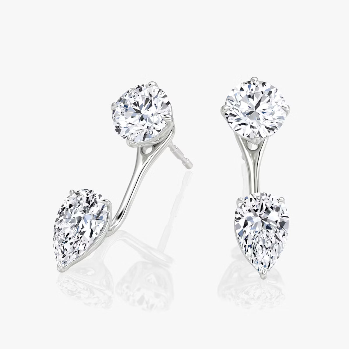 2.00ct Lab Grown Diamond Solitaire Stud & Drop Ear Jacket |IGI Certified