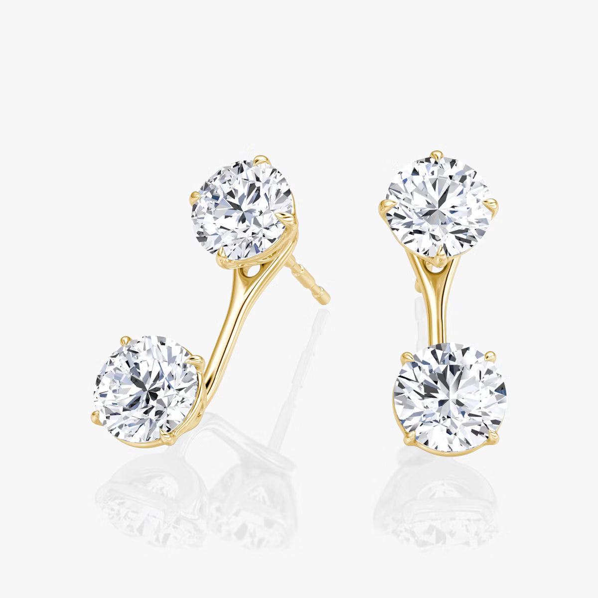 2.00ct Lab Grown Diamond Solitaire Stud & Drop Ear Jacket |IGI Certified