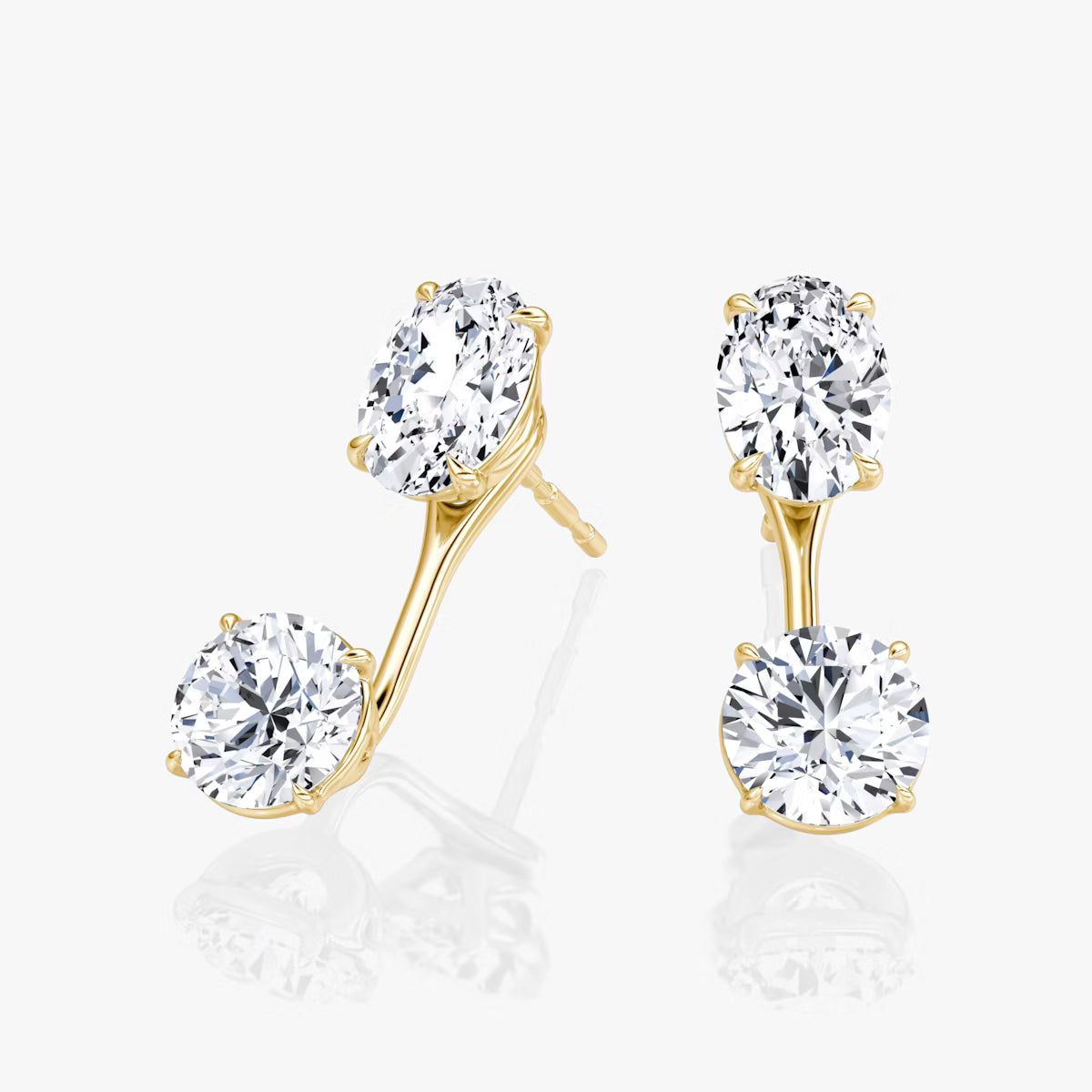 2.00ct Lab Grown Diamond Solitaire Stud & Drop Ear Jacket |IGI Certified
