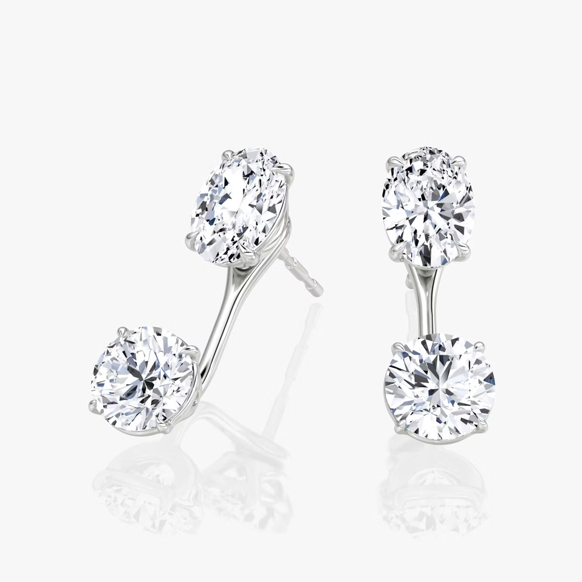 2.00ct Lab Grown Diamond Solitaire Stud & Drop Ear Jacket |IGI Certified