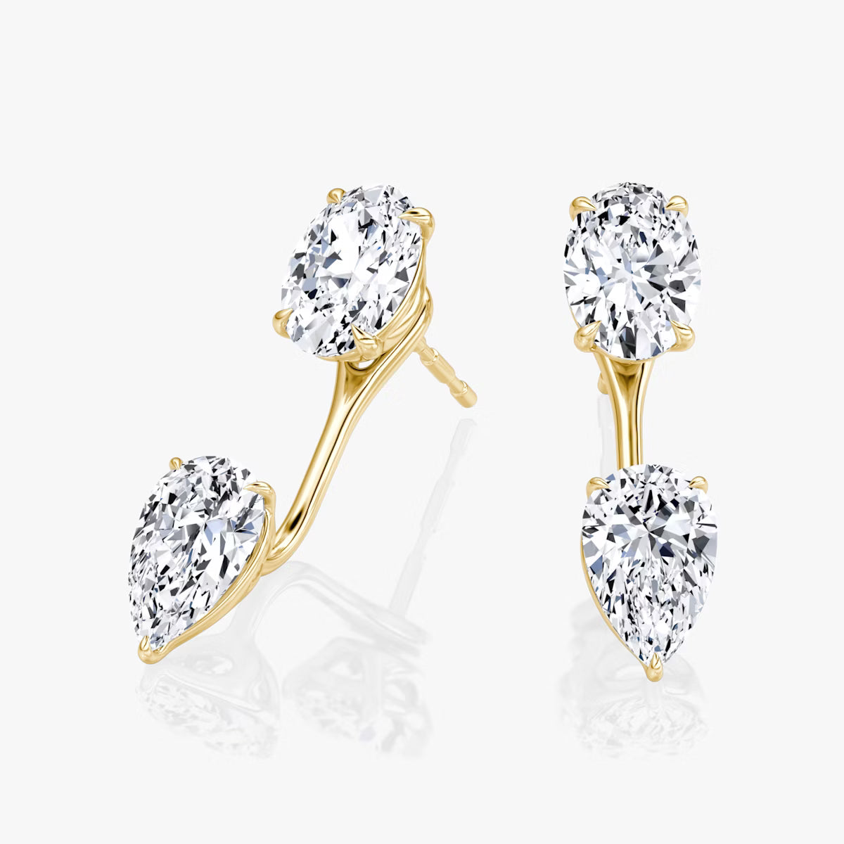 2.00ct Lab Grown Diamond Solitaire Stud & Drop Ear Jacket |IGI Certified