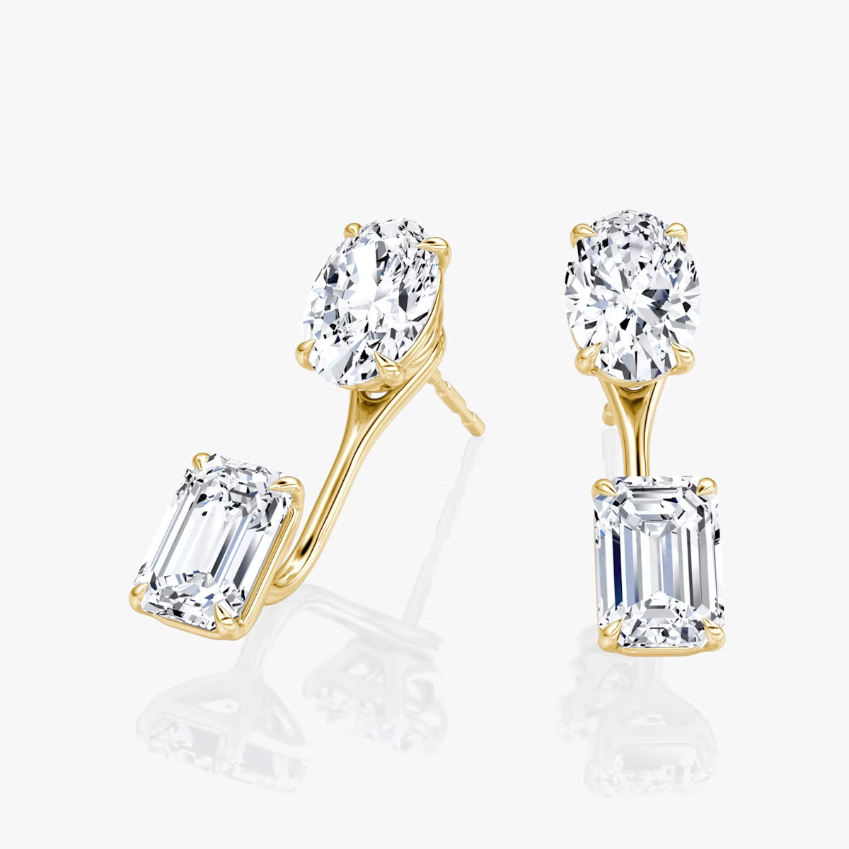 2.00ct Lab Grown Diamond Solitaire Stud & Drop Ear Jacket |IGI Certified