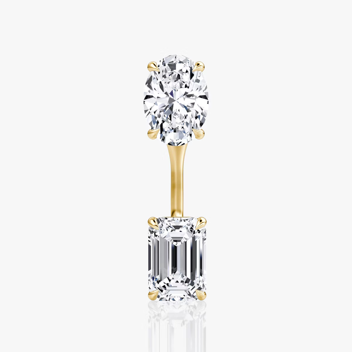 2.00ct Lab Grown Diamond Solitaire Stud & Drop Ear Jacket |IGI Certified