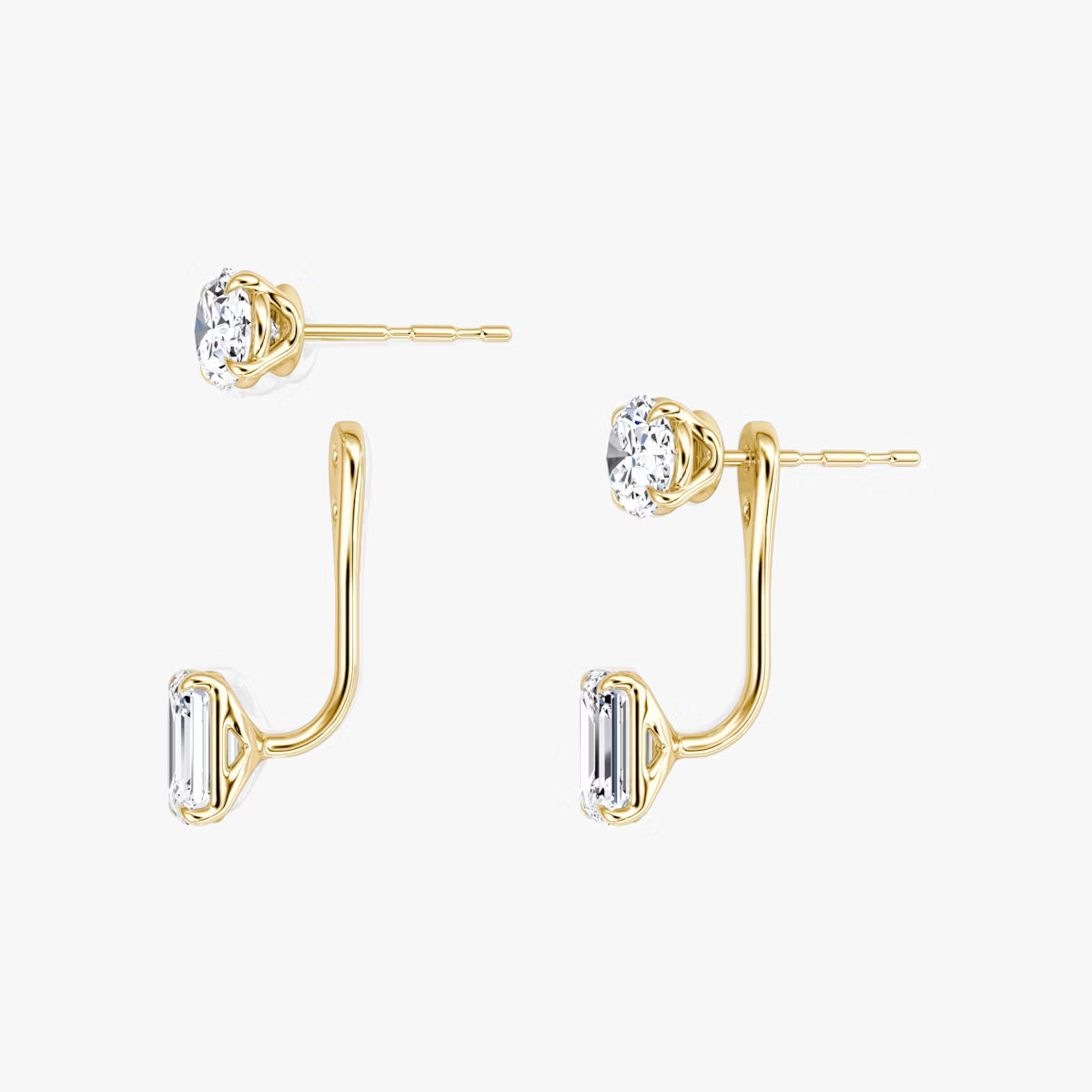 2.00ct Lab Grown Diamond Solitaire Stud & Drop Ear Jacket |IGI Certified