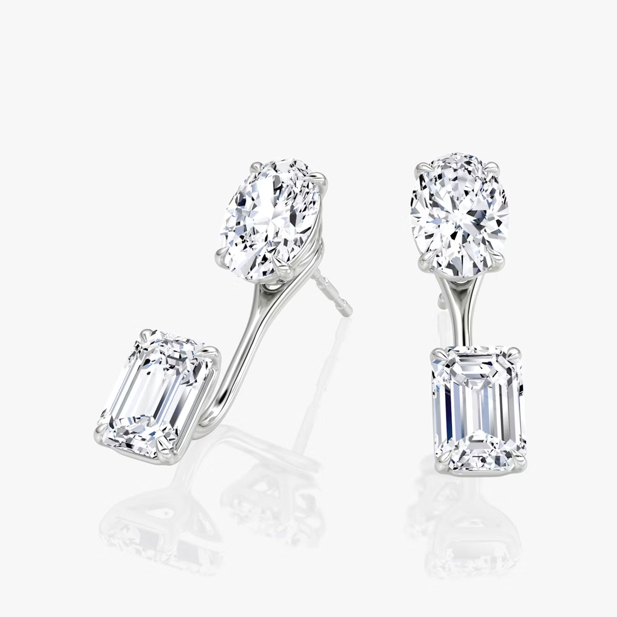 2.00ct Lab Grown Diamond Solitaire Stud & Drop Ear Jacket |IGI Certified