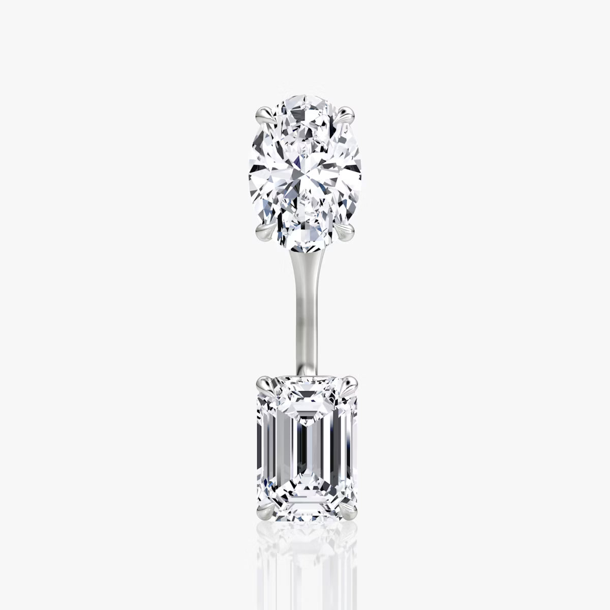 2.00ct Lab Grown Diamond Solitaire Stud & Drop Ear Jacket |IGI Certified
